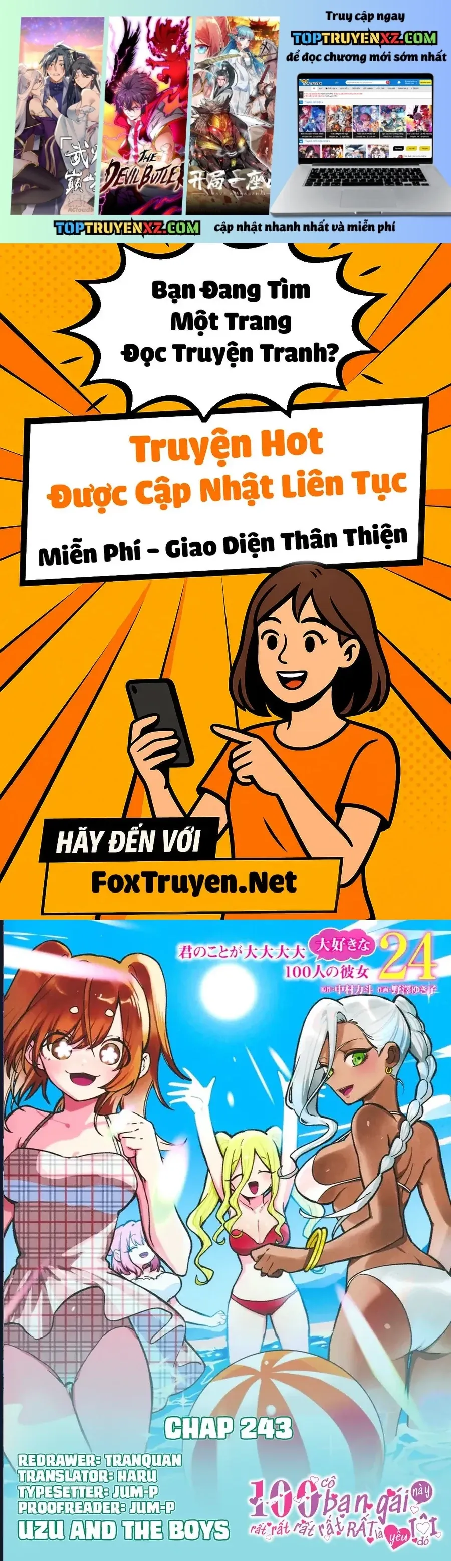 Kimi No Koto Ga Dai Dai Dai Dai Daisuki Na 100-Ri No Kanojo Chap 243 - Next Chap 244