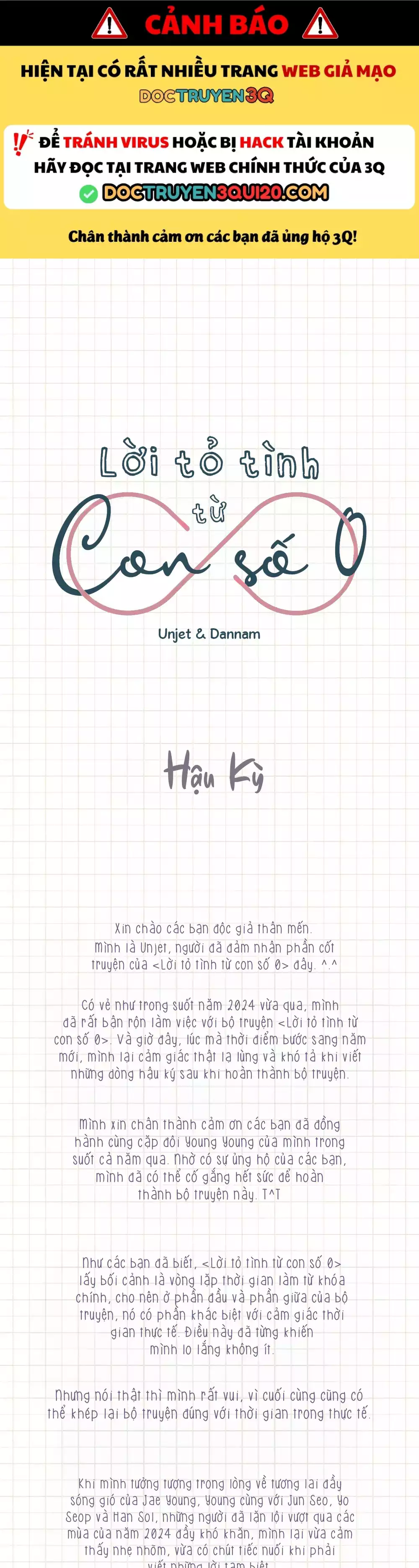 Lời Tỏ Tình Từ Con Số 0 Chap 36.5 - Next Chap 37.5