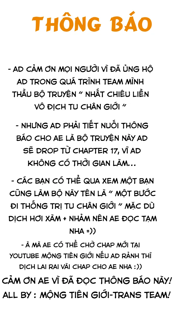 Nhất Chiêu Liền Vô Địch Tu Chân Giới Chap 16.5 - Next Chap 17.5