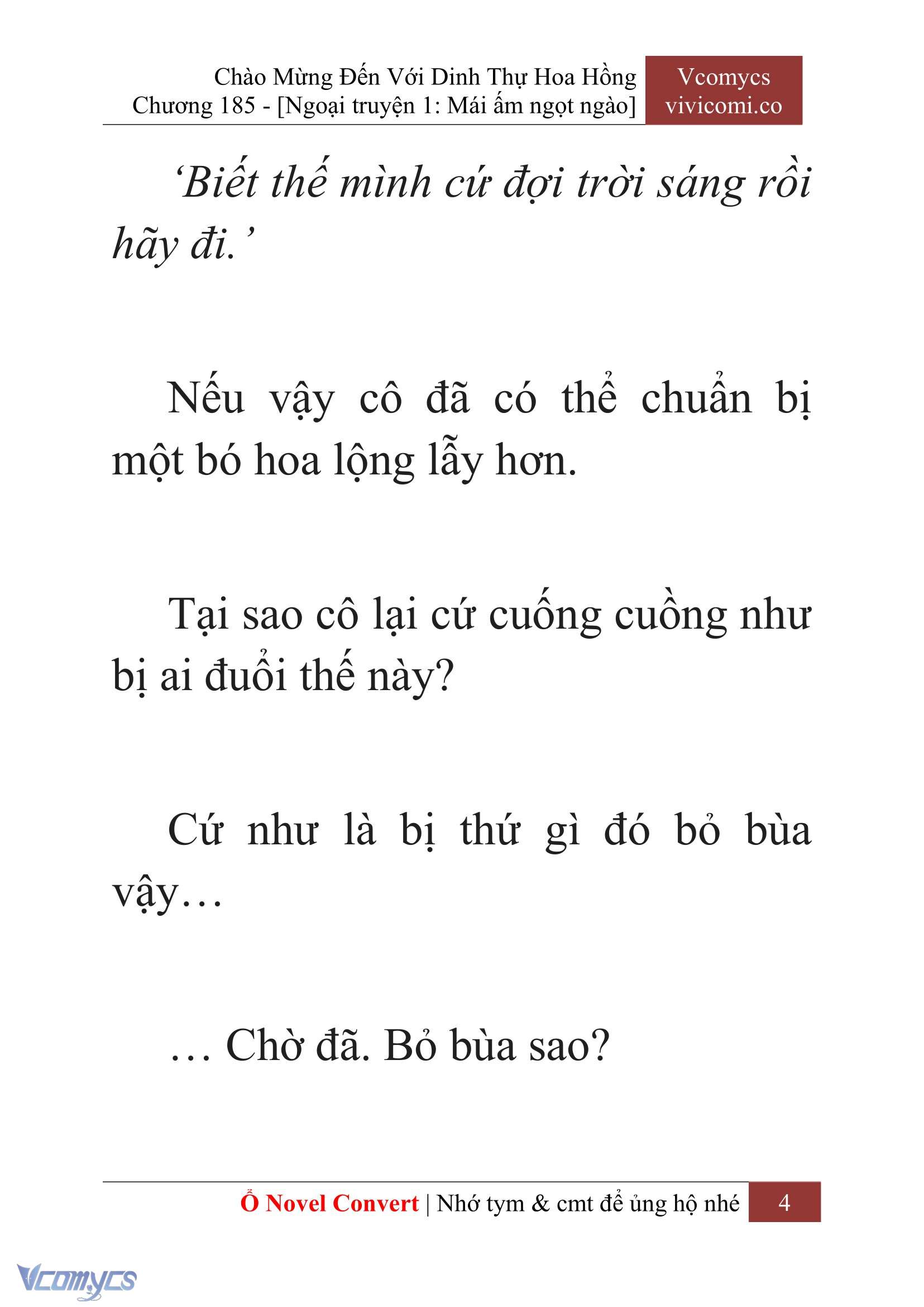 [Novel] Chào Mừng Đến Với Dinh Thự Hoa Hồng Chap 185 - Next Chap 186