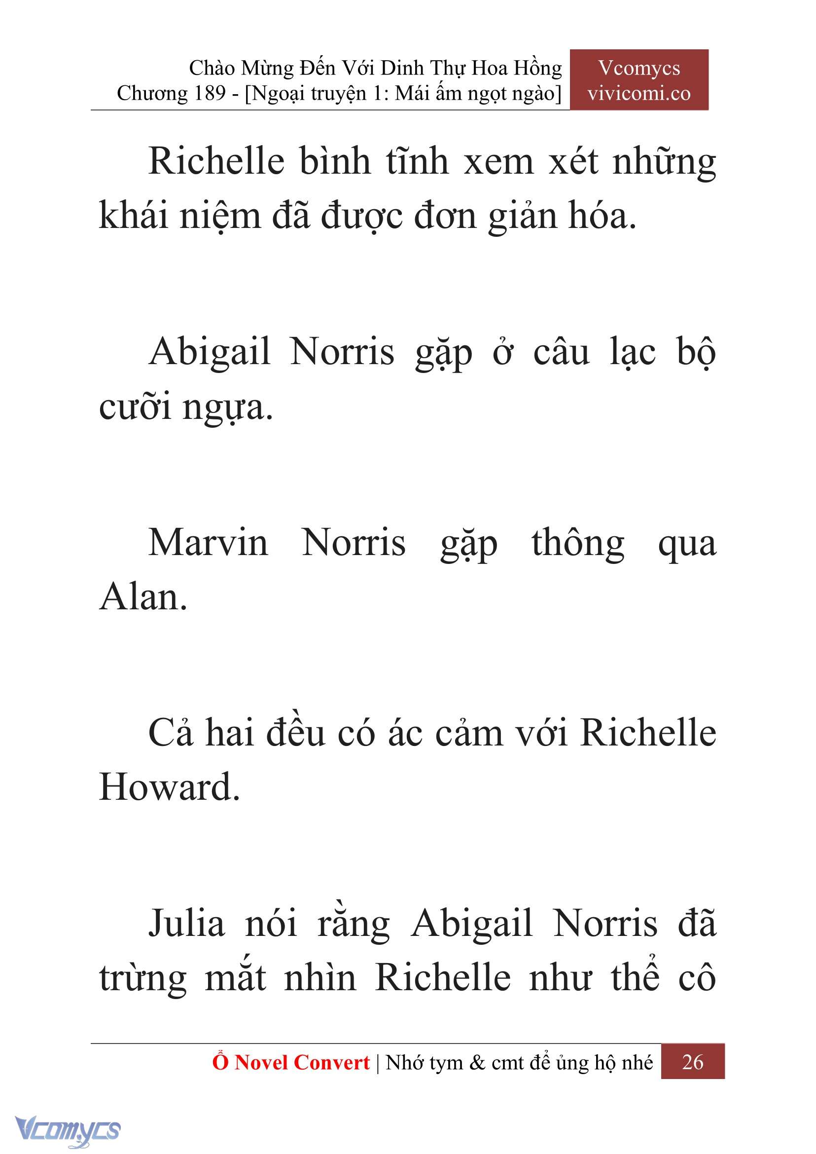 [Novel] Chào Mừng Đến Với Dinh Thự Hoa Hồng Chap 189 - Next Chap 190
