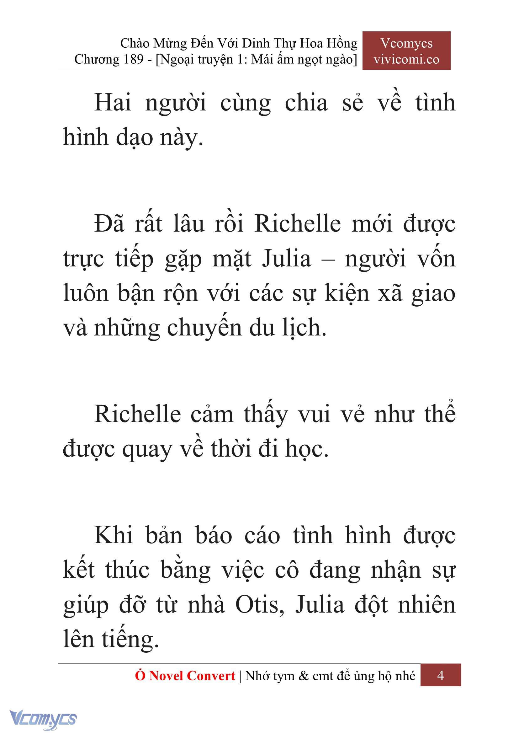 [Novel] Chào Mừng Đến Với Dinh Thự Hoa Hồng Chap 189 - Next Chap 190