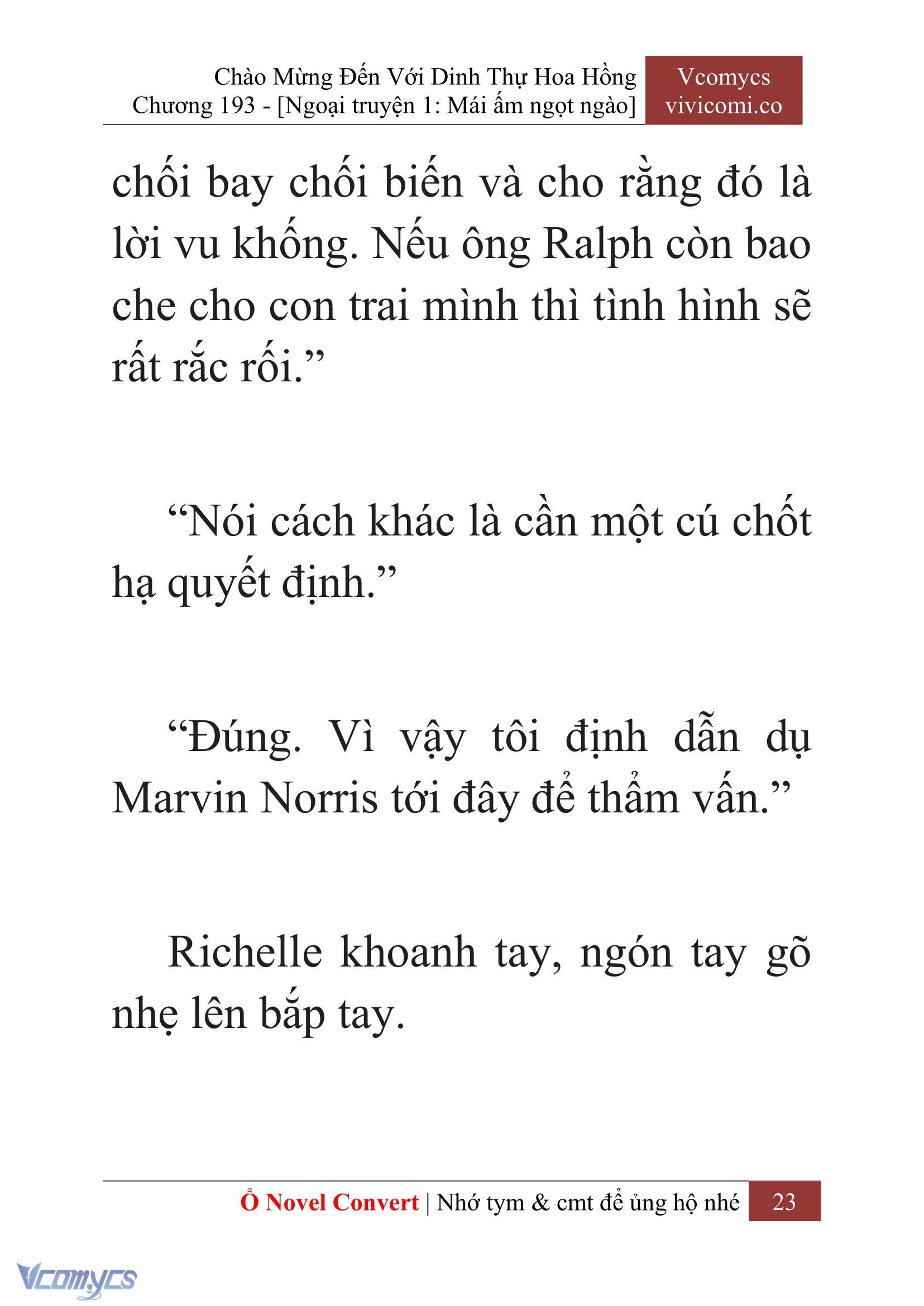 [Novel] Chào Mừng Đến Với Dinh Thự Hoa Hồng Chap 193 - Next Chap 194