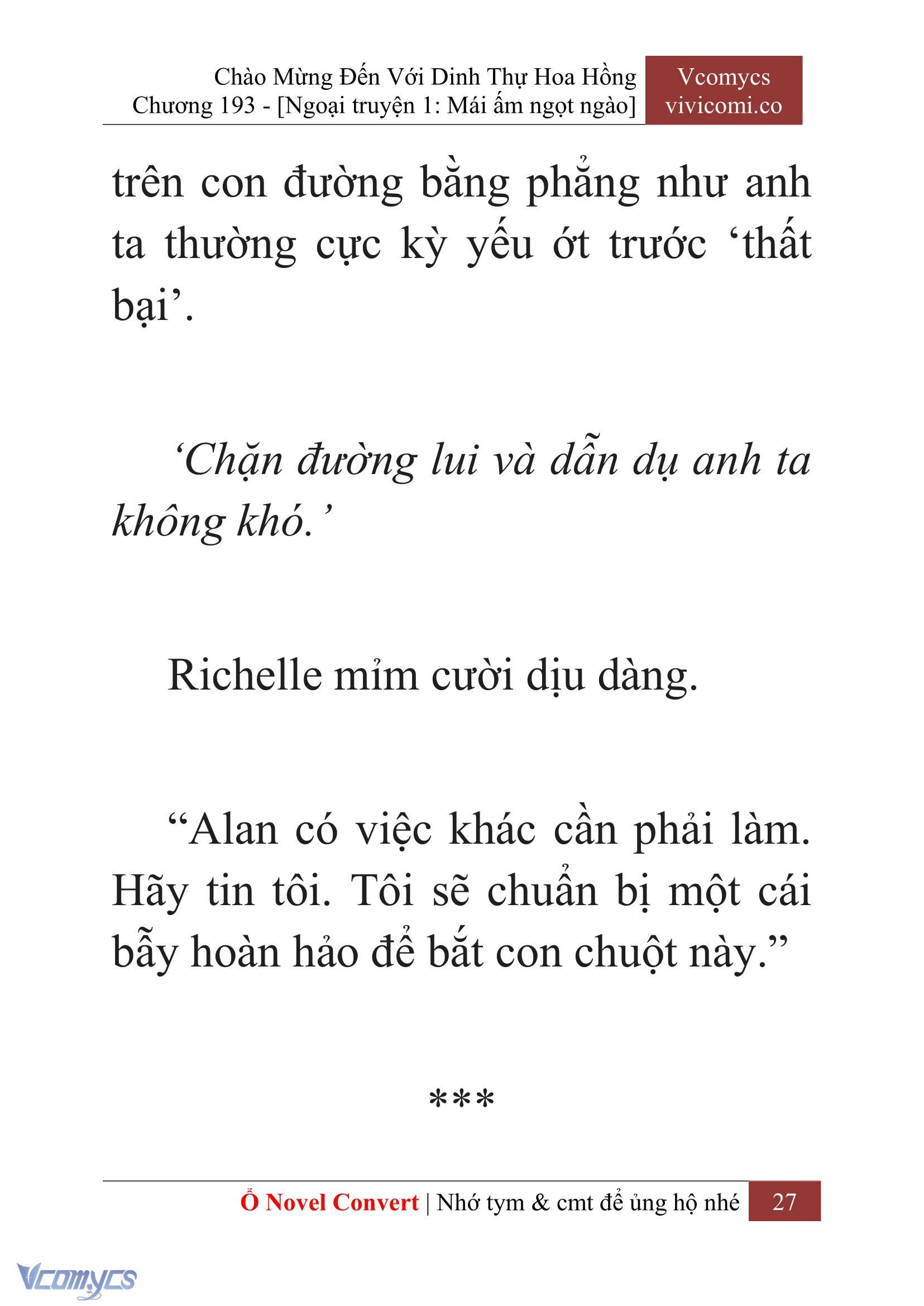 [Novel] Chào Mừng Đến Với Dinh Thự Hoa Hồng Chap 193 - Next Chap 194