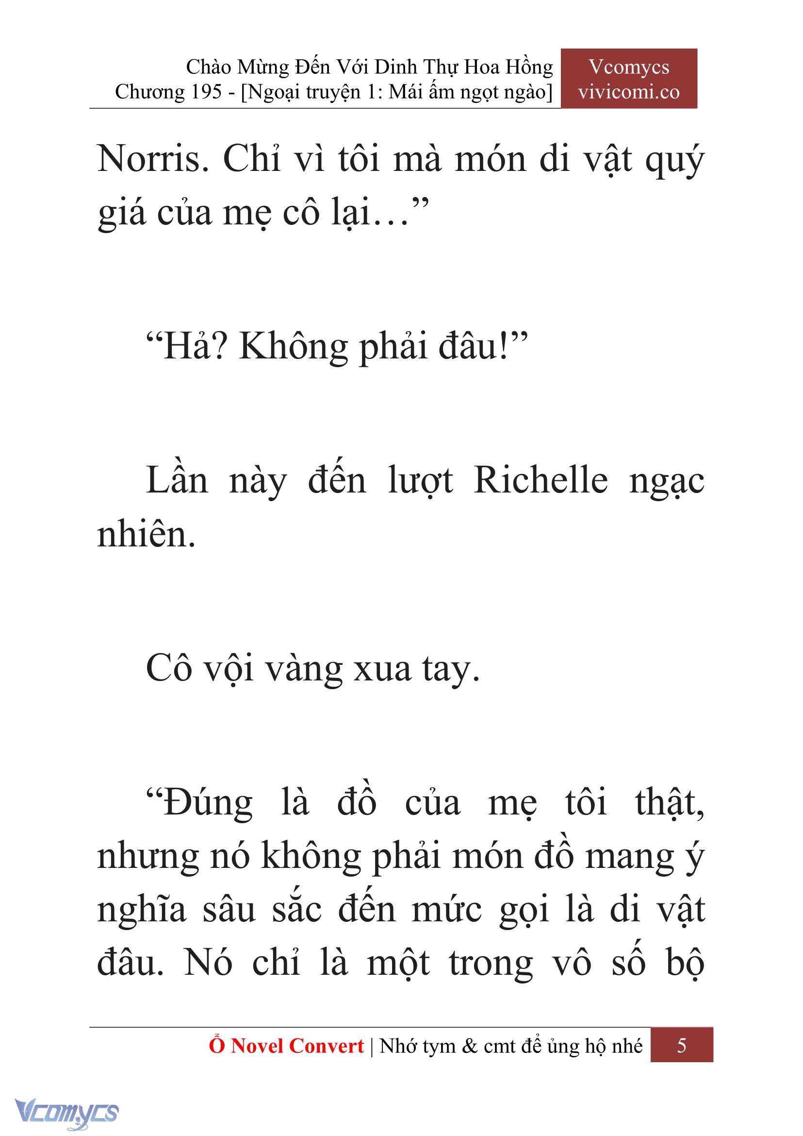 [Novel] Chào Mừng Đến Với Dinh Thự Hoa Hồng Chap 195 - Next Chap 196