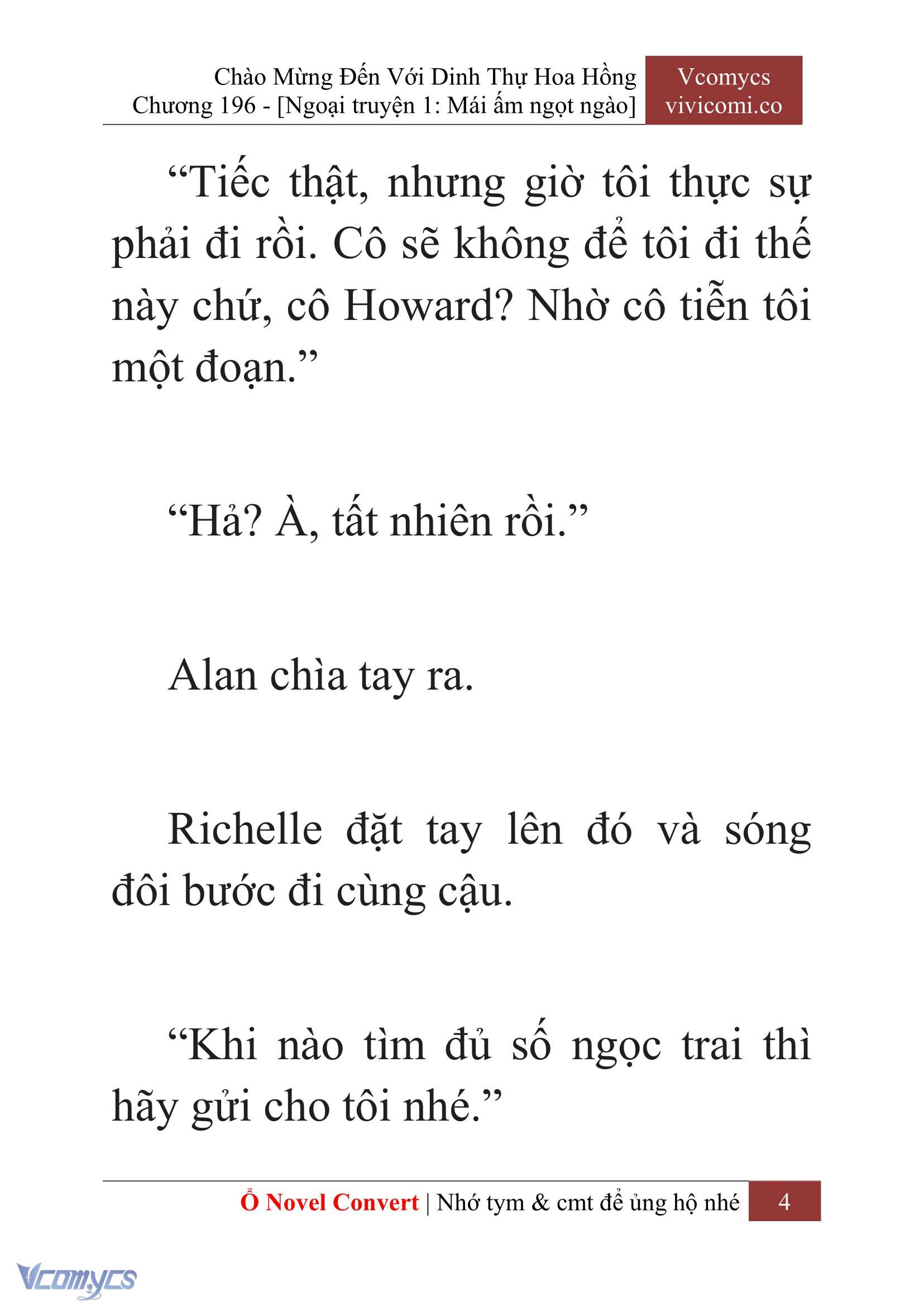 [Novel] Chào Mừng Đến Với Dinh Thự Hoa Hồng Chap 196 - Next Chap 197