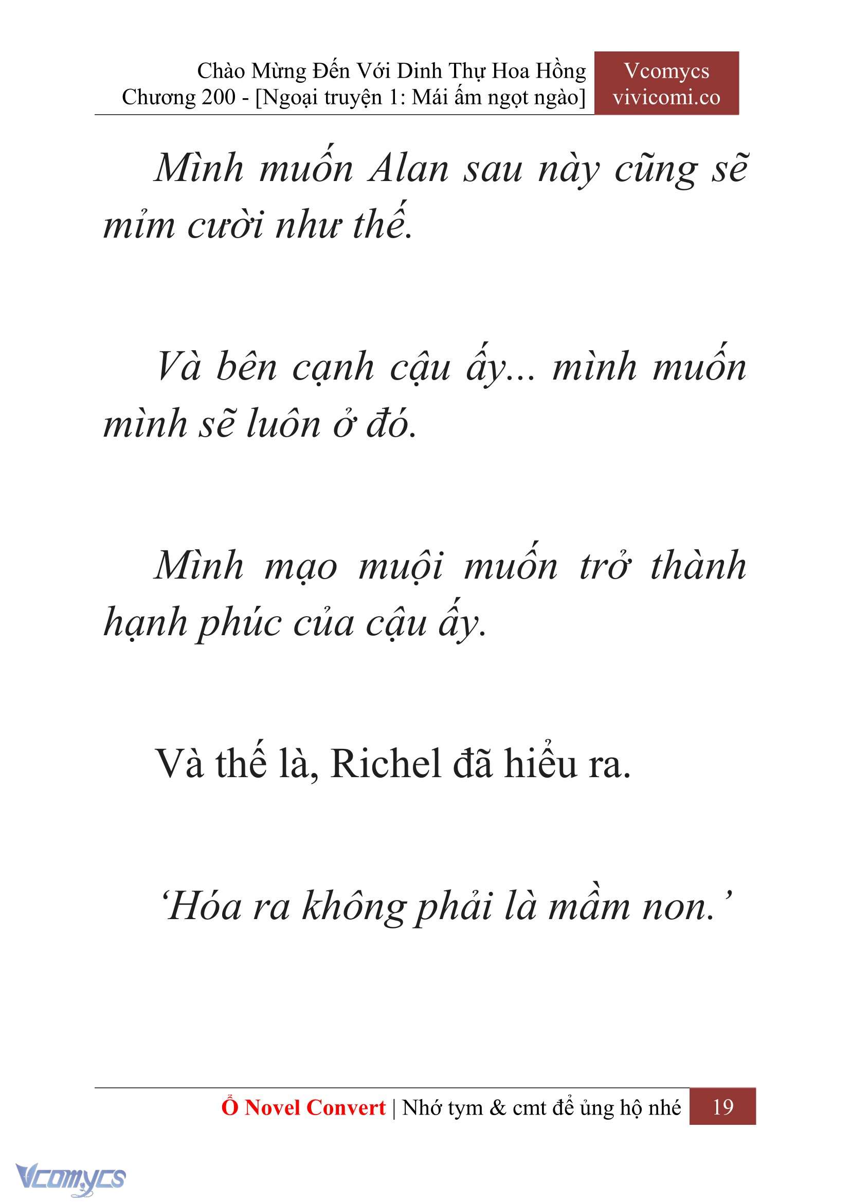 [Novel] Chào Mừng Đến Với Dinh Thự Hoa Hồng Chap 200 - Next Chap 201