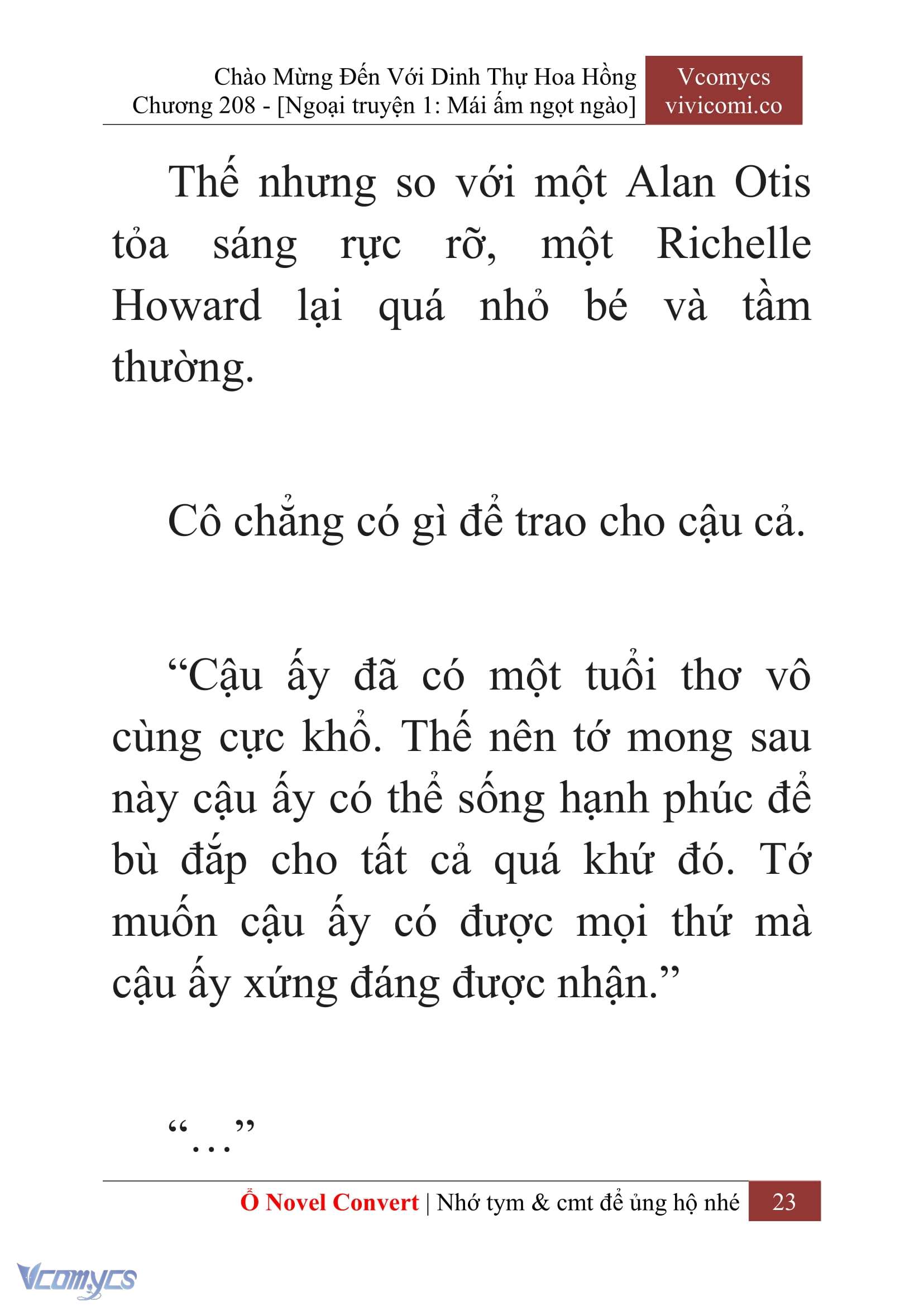 [Novel] Chào Mừng Đến Với Dinh Thự Hoa Hồng Chap 208 - Next Chap 209
