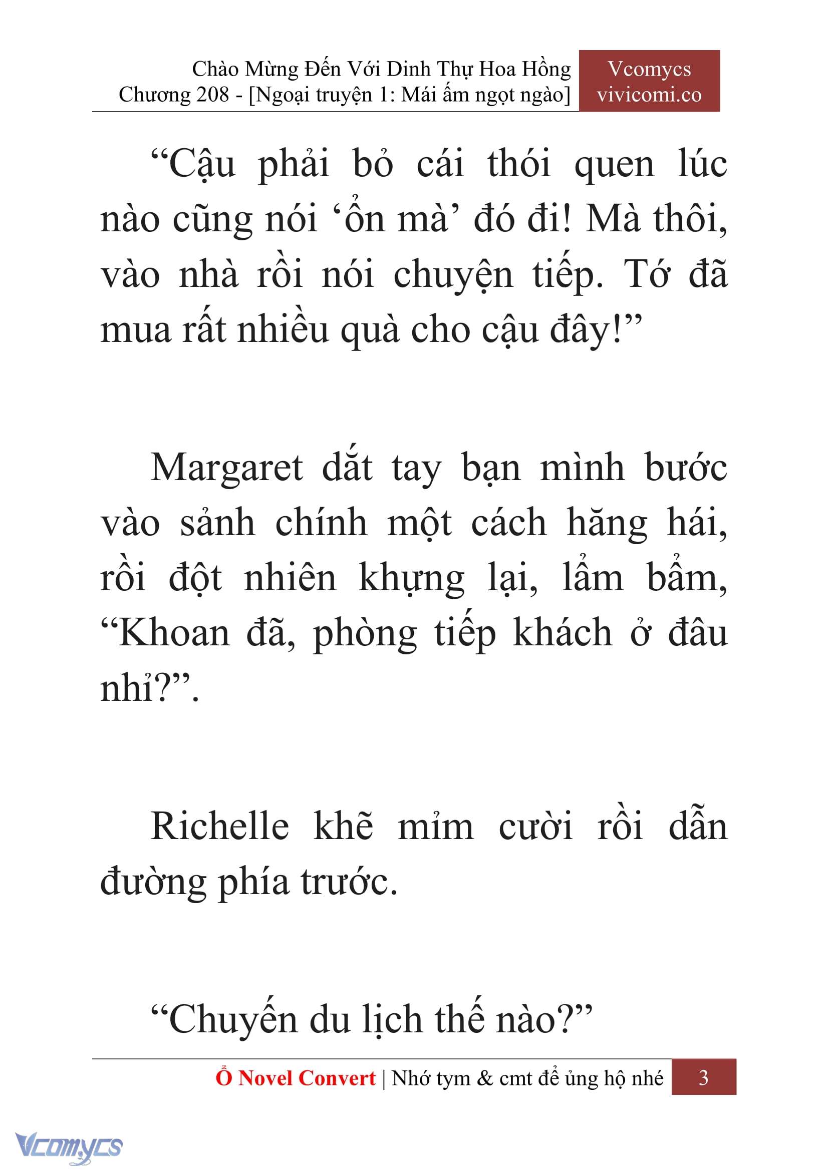 [Novel] Chào Mừng Đến Với Dinh Thự Hoa Hồng Chap 208 - Next Chap 209