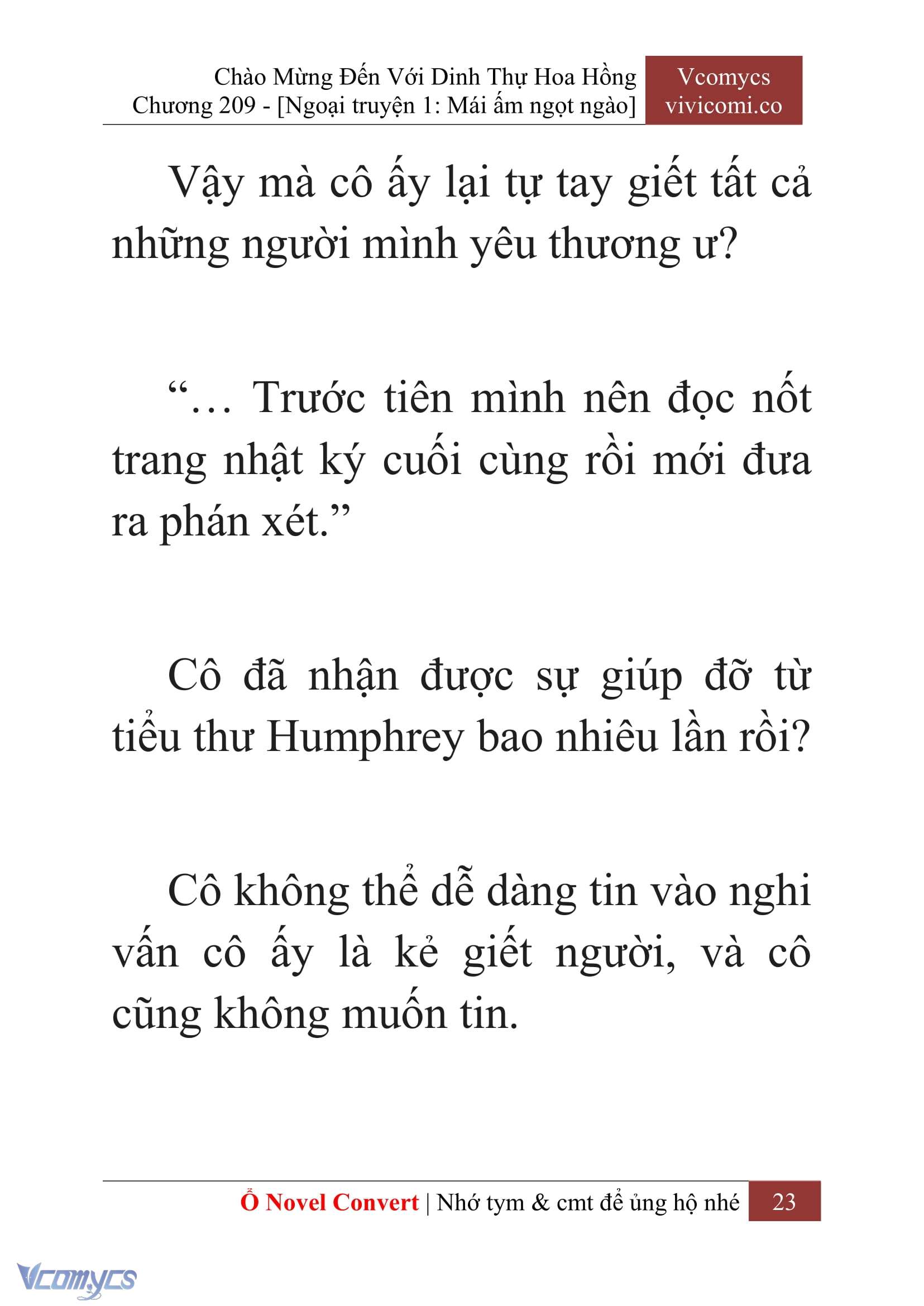 [Novel] Chào Mừng Đến Với Dinh Thự Hoa Hồng Chap 209 - Next Chap 210