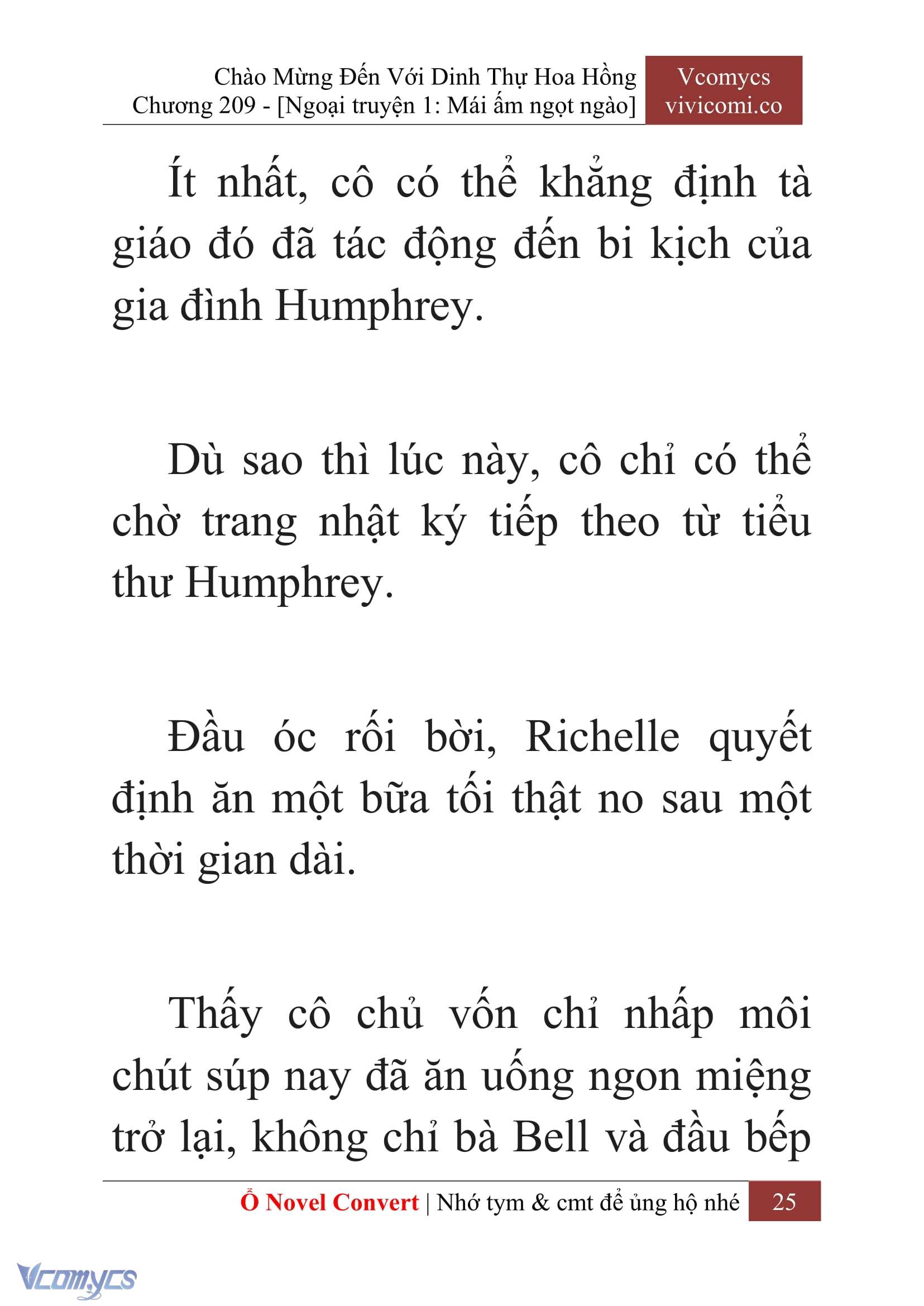[Novel] Chào Mừng Đến Với Dinh Thự Hoa Hồng Chap 209 - Next Chap 210