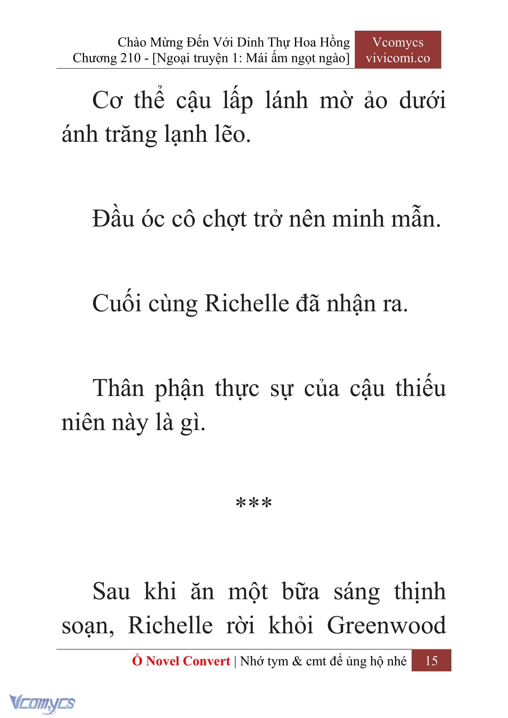 [Novel] Chào Mừng Đến Với Dinh Thự Hoa Hồng Chap 210 - Next Chap 211