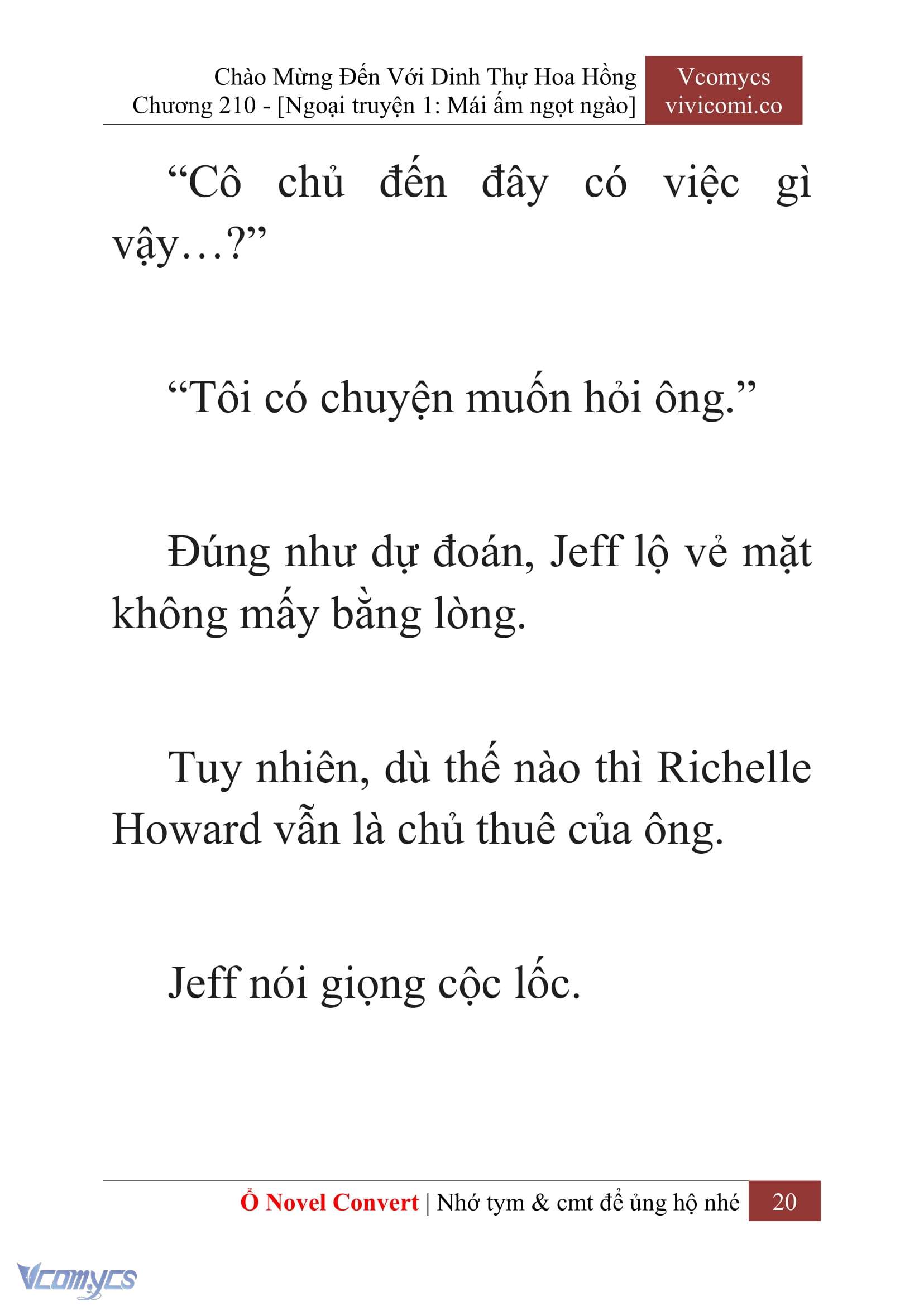 [Novel] Chào Mừng Đến Với Dinh Thự Hoa Hồng Chap 210 - Next Chap 211