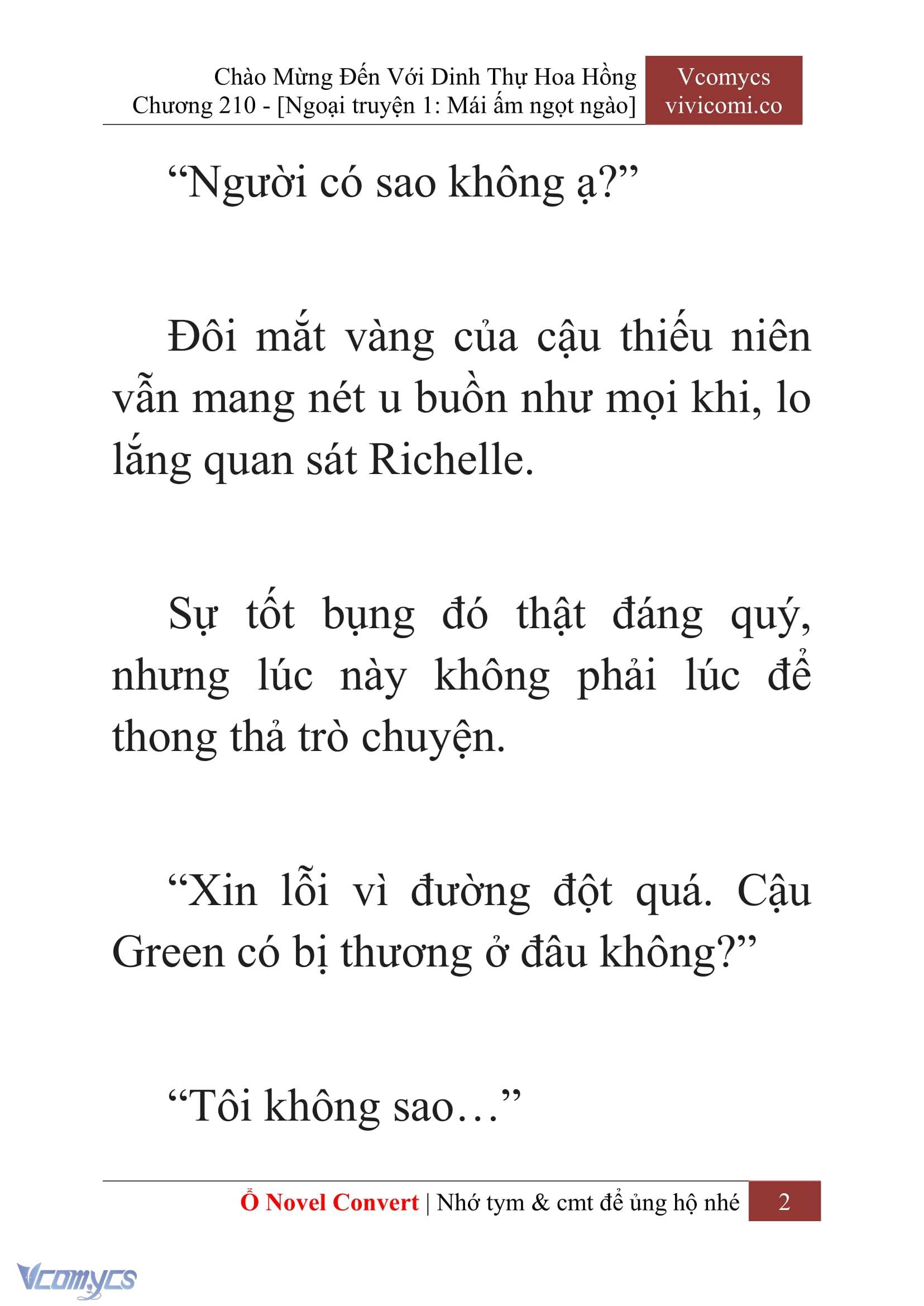 [Novel] Chào Mừng Đến Với Dinh Thự Hoa Hồng Chap 210 - Next Chap 211
