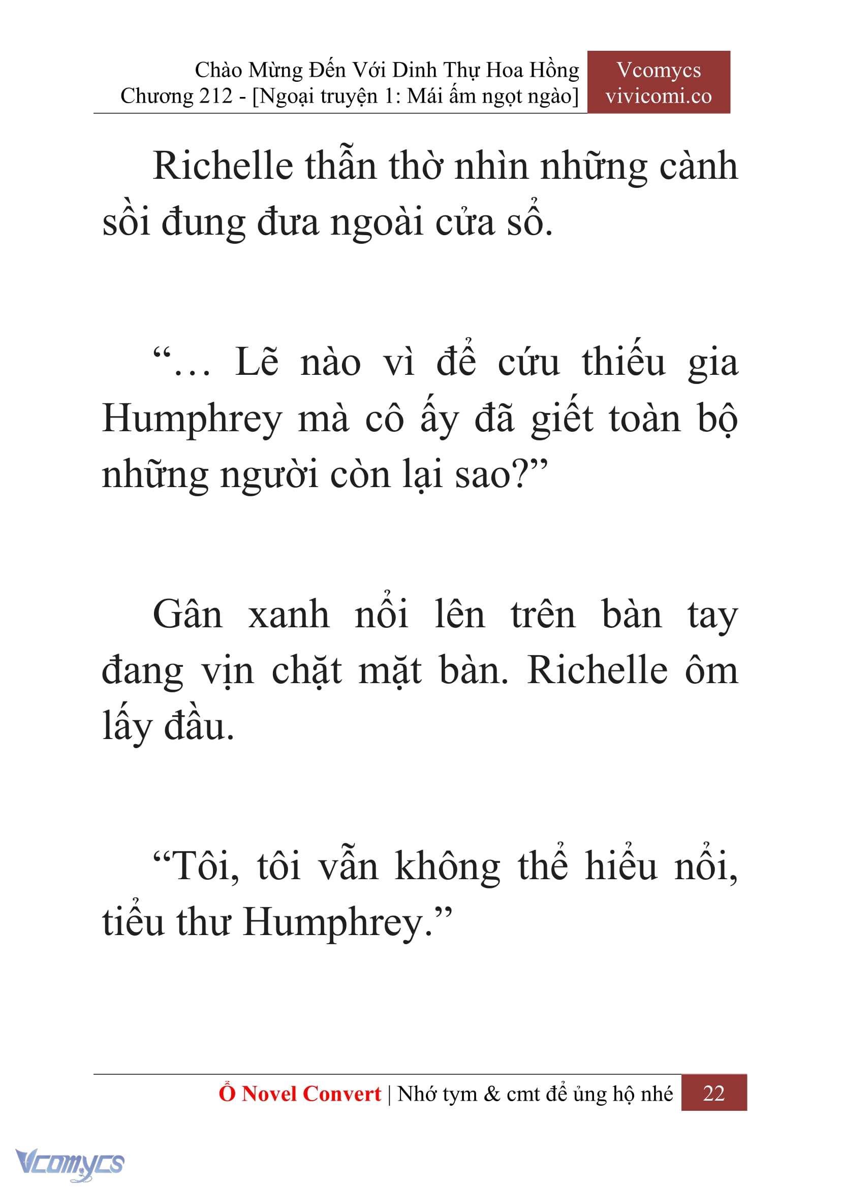 [Novel] Chào Mừng Đến Với Dinh Thự Hoa Hồng Chap 212 - Next Chap 213