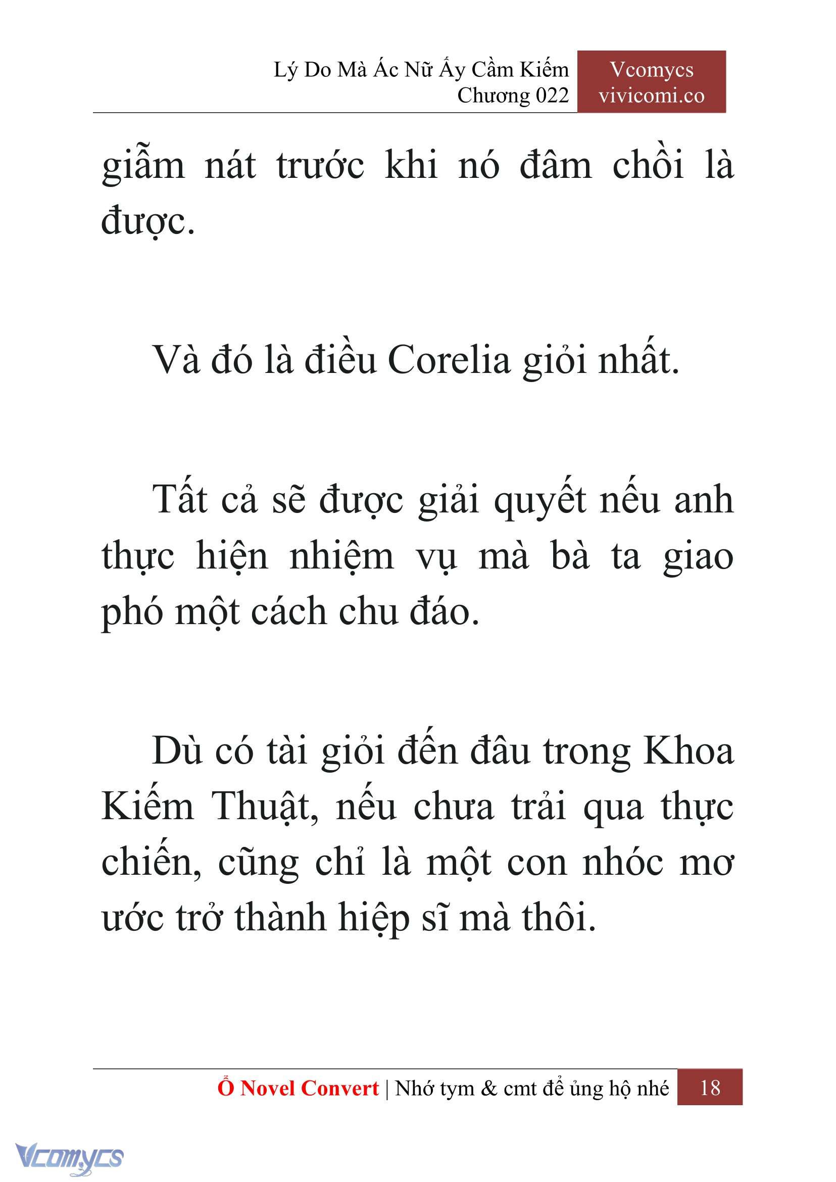 [Novel] Lý Do Mà Ác Nữ Ấy Cầm Kiếm Chap 22 - Next Chap 23