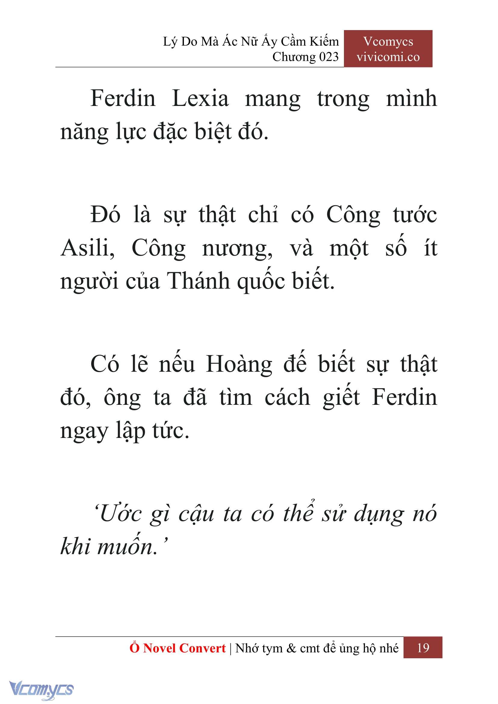[Novel] Lý Do Mà Ác Nữ Ấy Cầm Kiếm Chap 23 - Next Chap 24