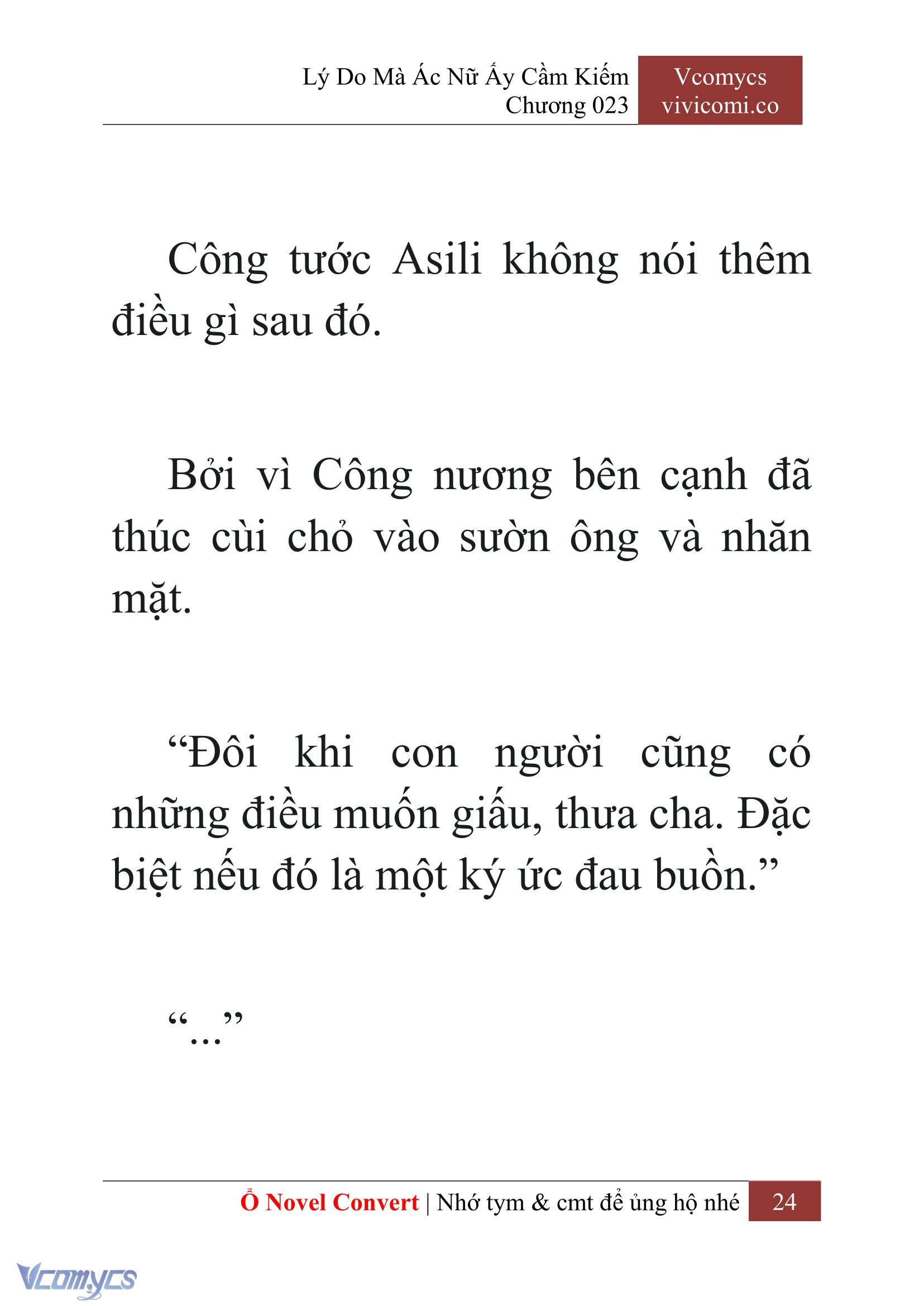 [Novel] Lý Do Mà Ác Nữ Ấy Cầm Kiếm Chap 23 - Next Chap 24