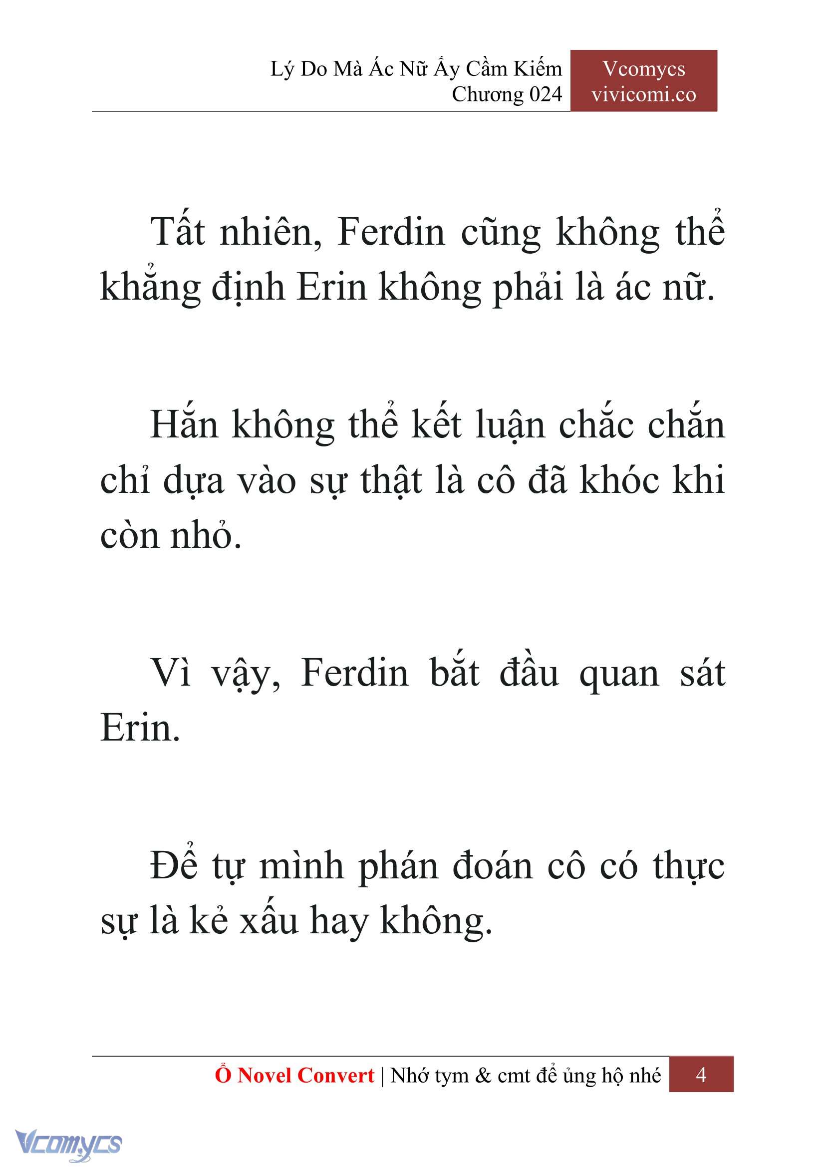 [Novel] Lý Do Mà Ác Nữ Ấy Cầm Kiếm Chap 24 - Next Chap 25