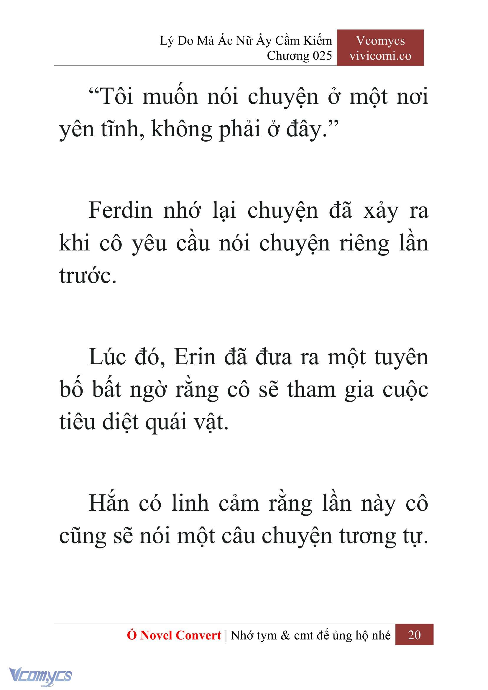 [Novel] Lý Do Mà Ác Nữ Ấy Cầm Kiếm Chap 25 - Next Chap 26