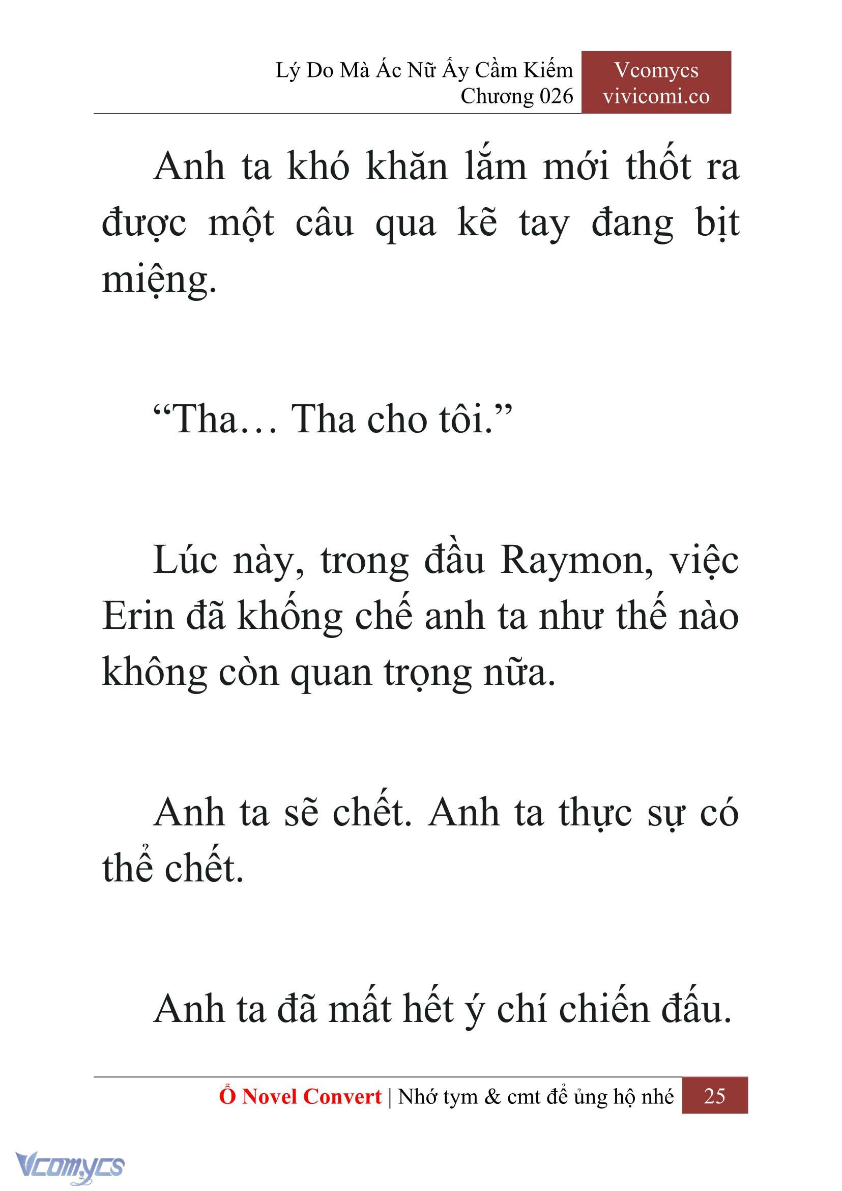 [Novel] Lý Do Mà Ác Nữ Ấy Cầm Kiếm Chap 26 - Next Chap 27