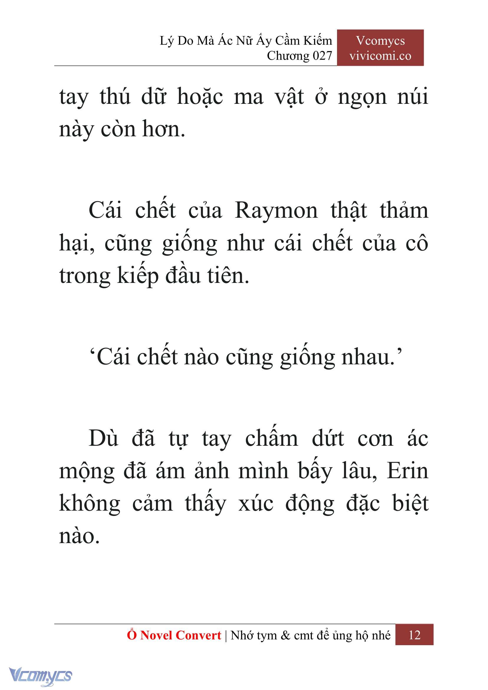 [Novel] Lý Do Mà Ác Nữ Ấy Cầm Kiếm Chap 27 - Next Chap 28