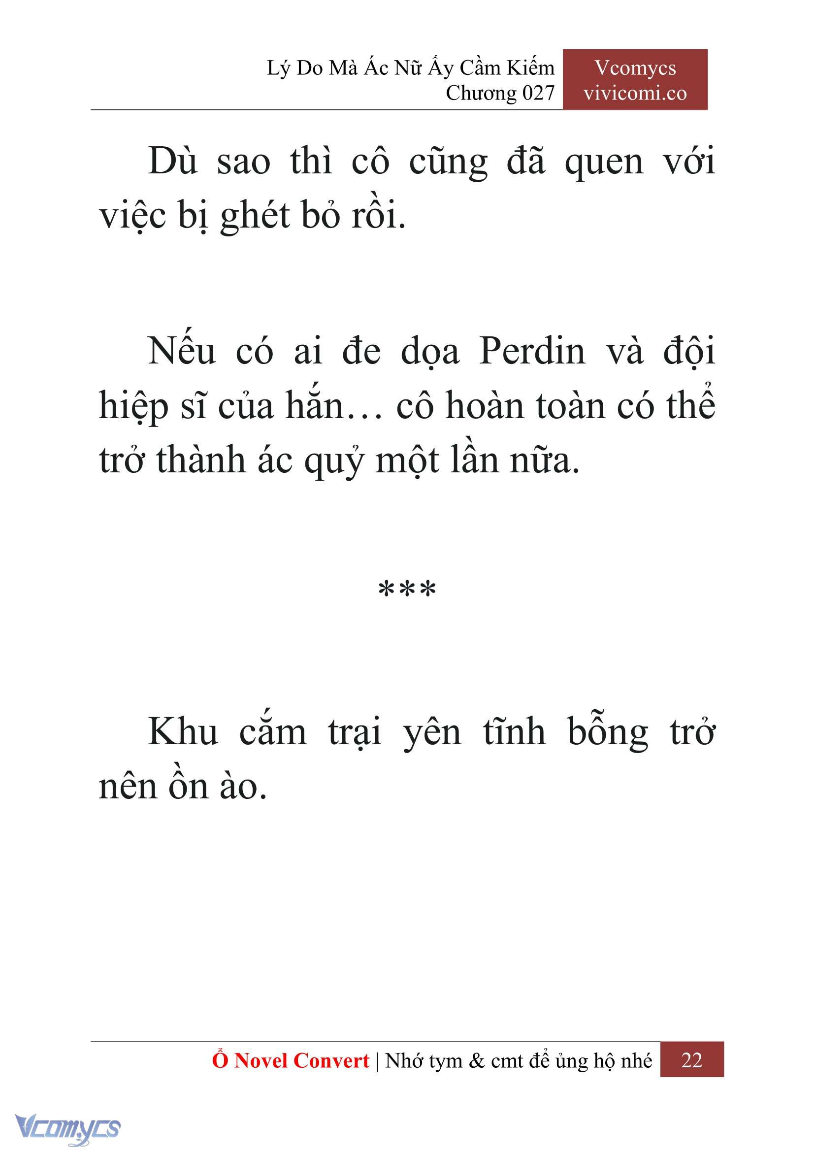 [Novel] Lý Do Mà Ác Nữ Ấy Cầm Kiếm Chap 27 - Next Chap 28