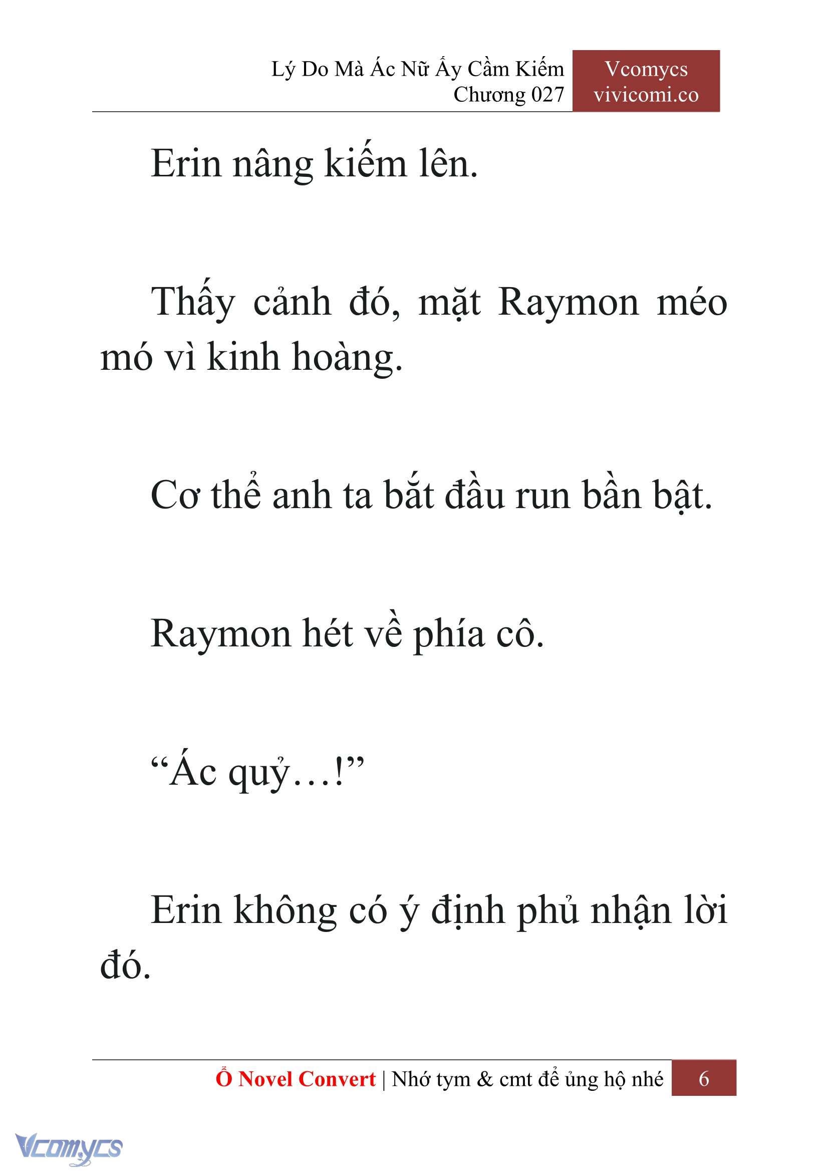 [Novel] Lý Do Mà Ác Nữ Ấy Cầm Kiếm Chap 27 - Next Chap 28