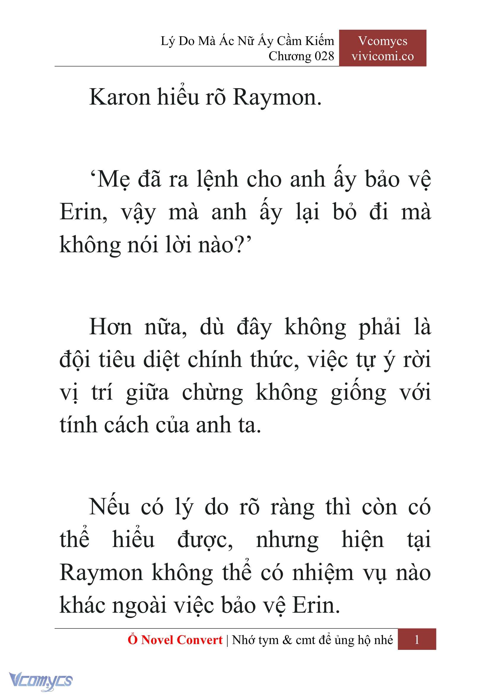[Novel] Lý Do Mà Ác Nữ Ấy Cầm Kiếm Chap 28 - Next Chap 29