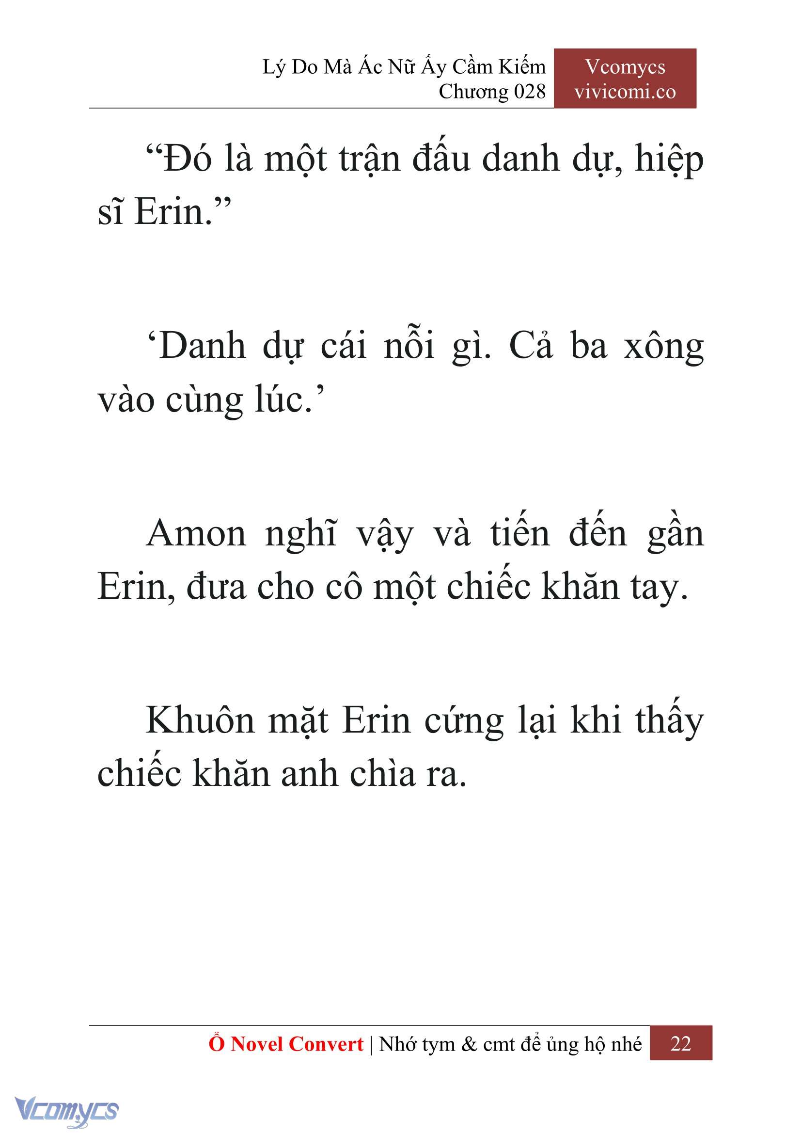 [Novel] Lý Do Mà Ác Nữ Ấy Cầm Kiếm Chap 28 - Next Chap 29