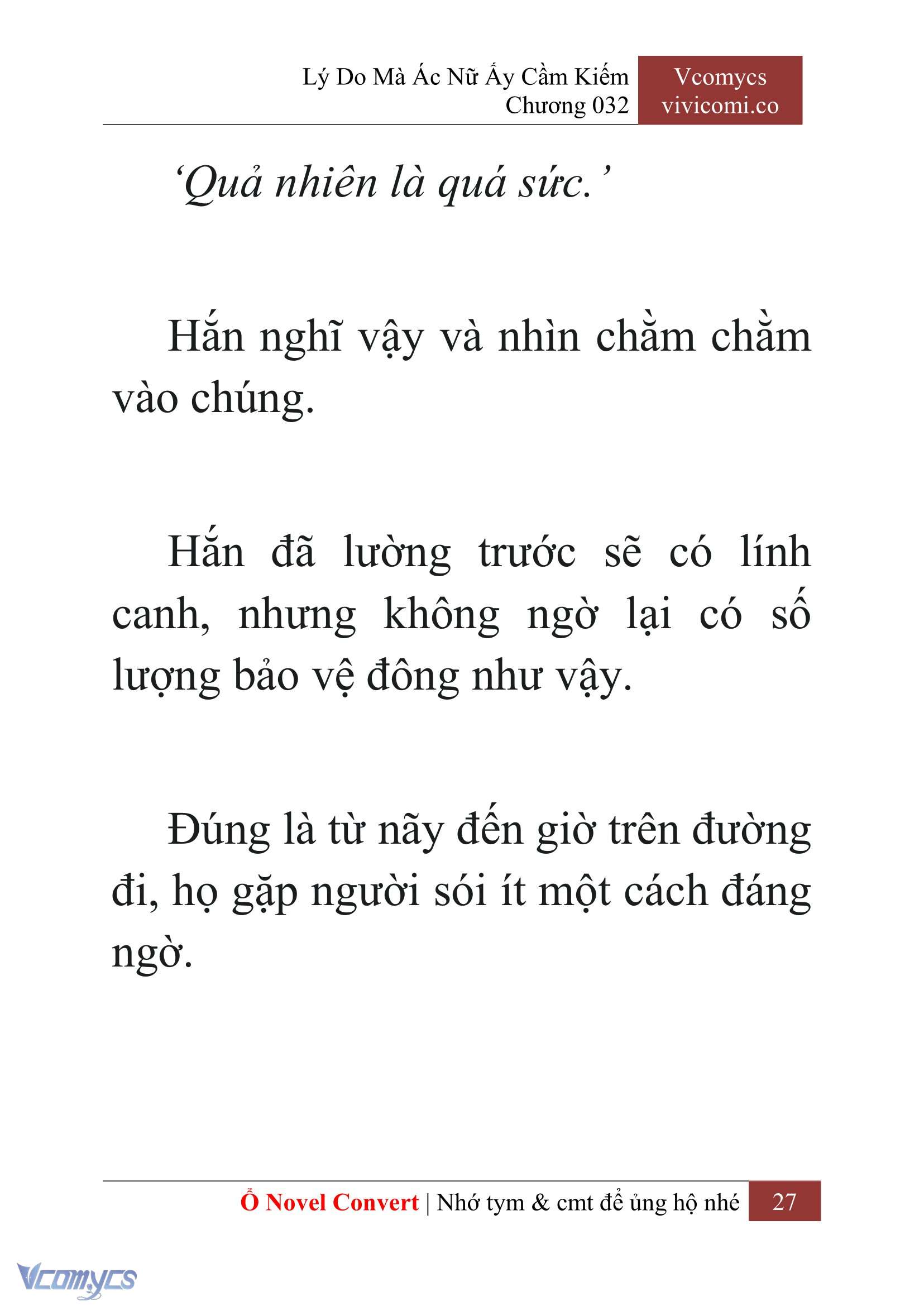 [Novel] Lý Do Mà Ác Nữ Ấy Cầm Kiếm Chap 32 - Next Chap 33