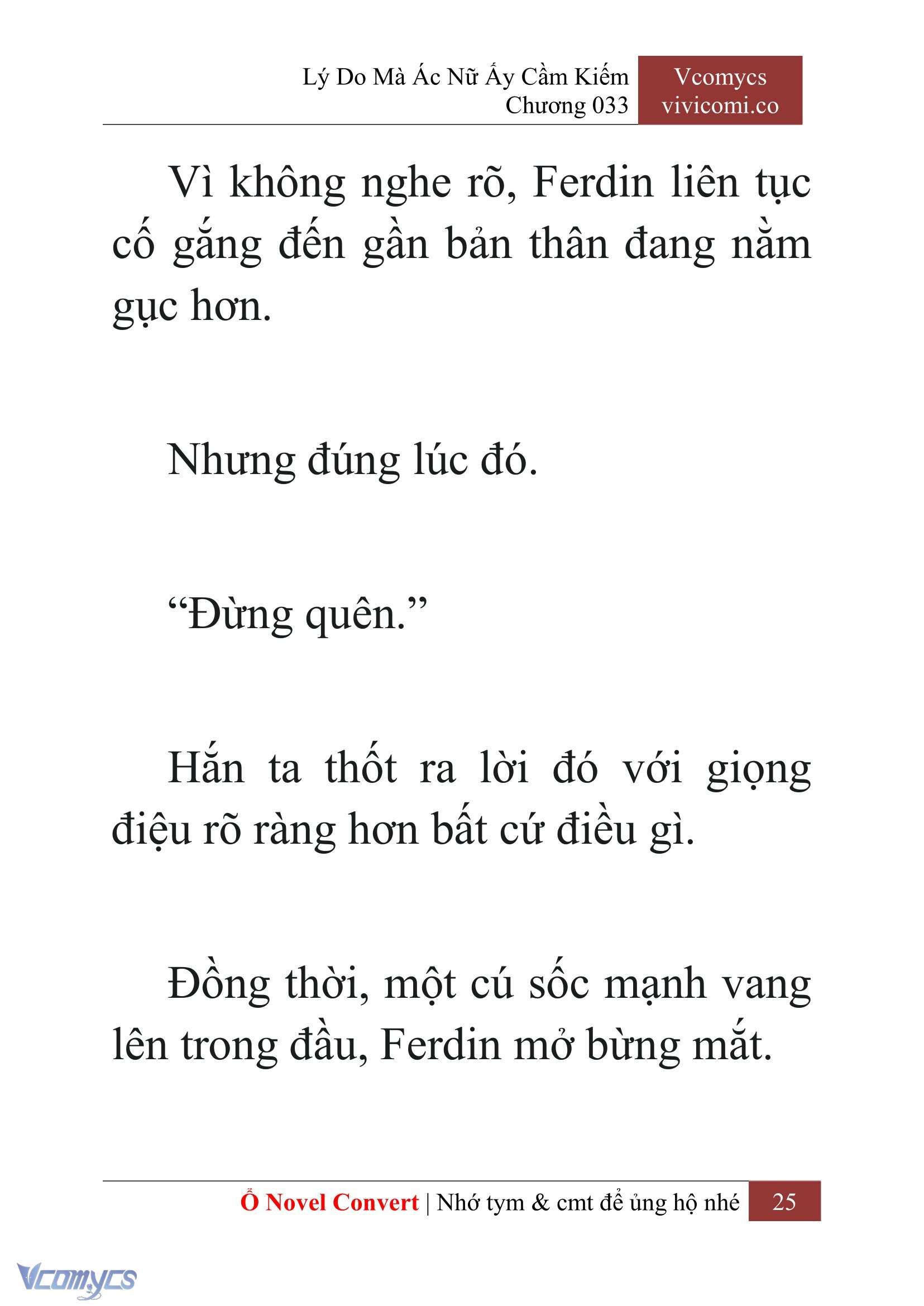 [Novel] Lý Do Mà Ác Nữ Ấy Cầm Kiếm Chap 33 - Next Chap 34