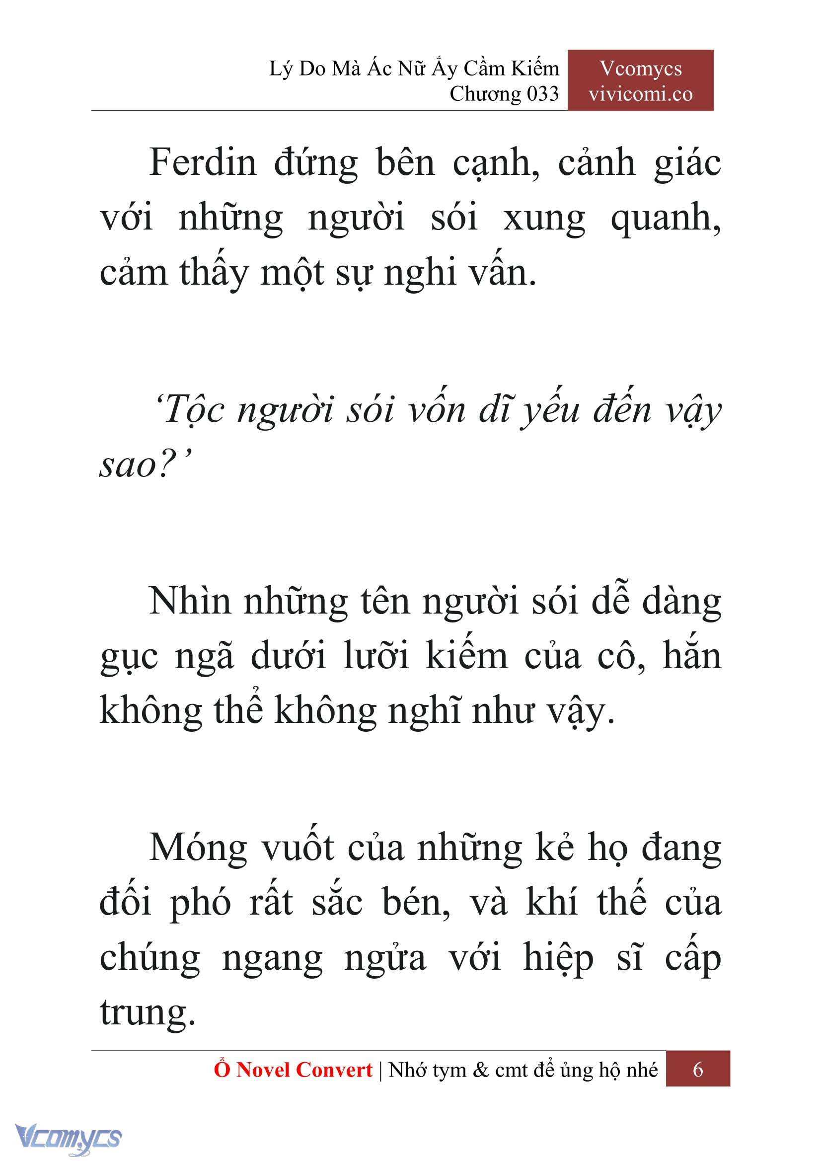 [Novel] Lý Do Mà Ác Nữ Ấy Cầm Kiếm Chap 33 - Next Chap 34