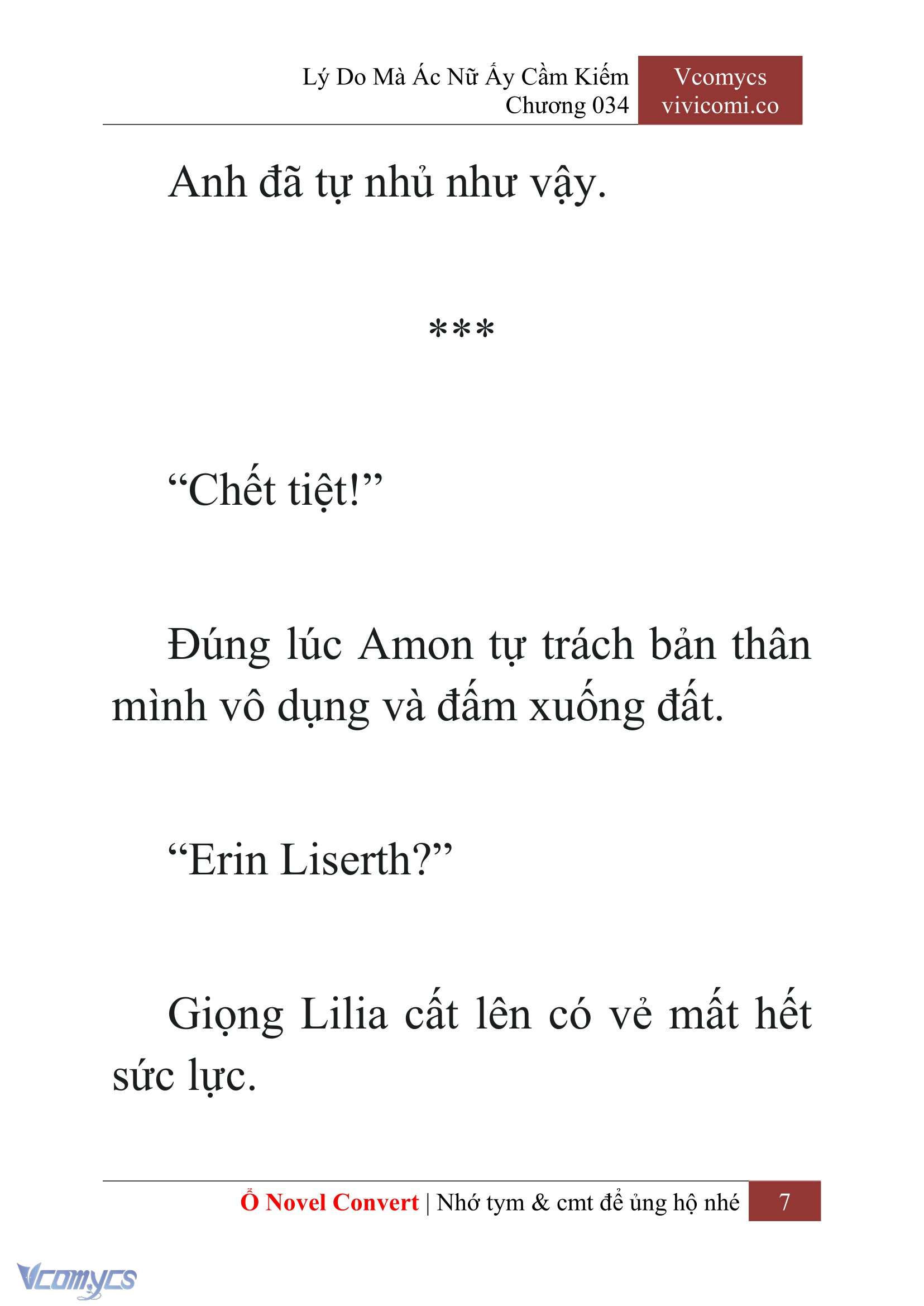 [Novel] Lý Do Mà Ác Nữ Ấy Cầm Kiếm Chap 34 - Next Chap 35