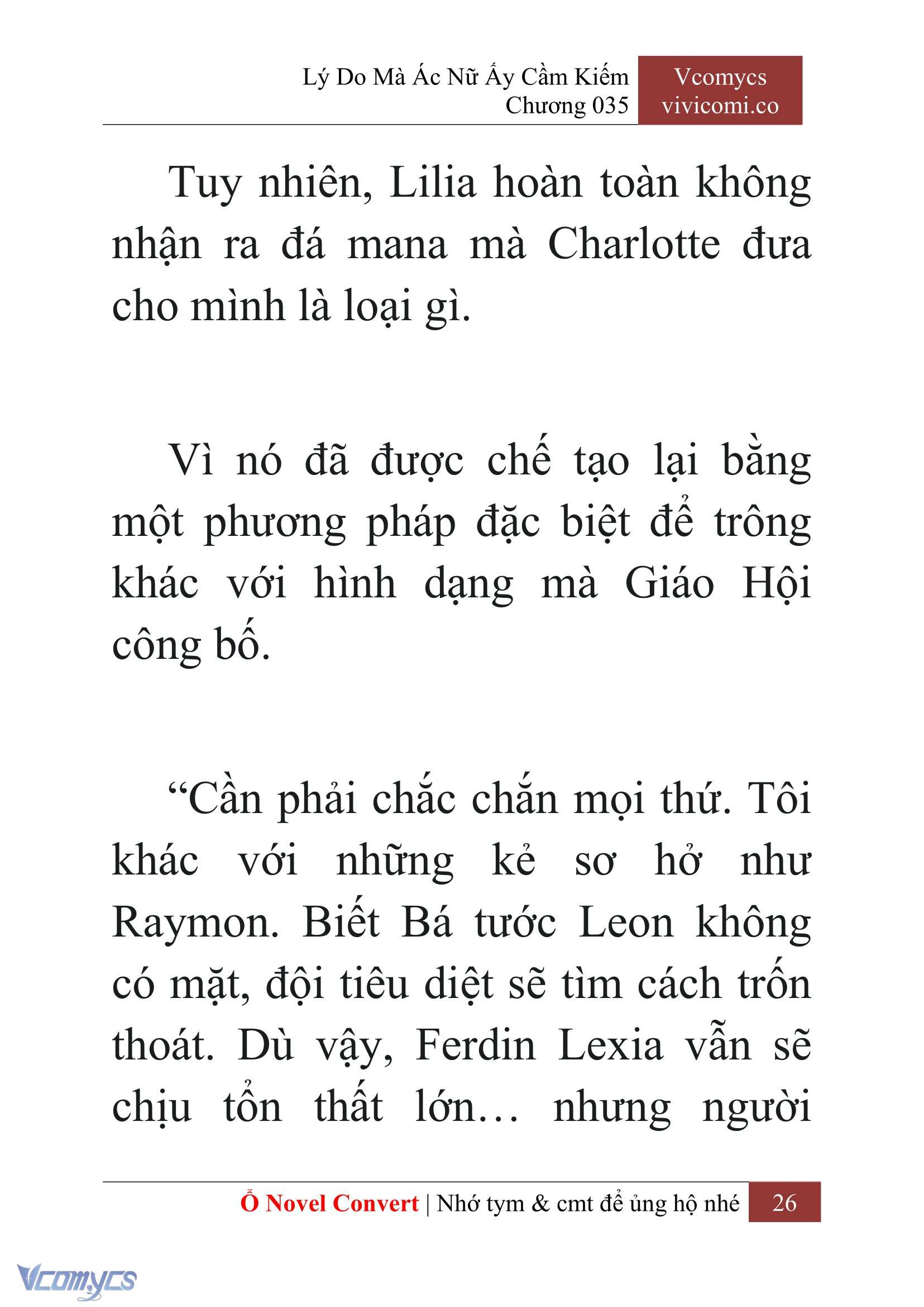[Novel] Lý Do Mà Ác Nữ Ấy Cầm Kiếm Chap 35 - Next Chap 36