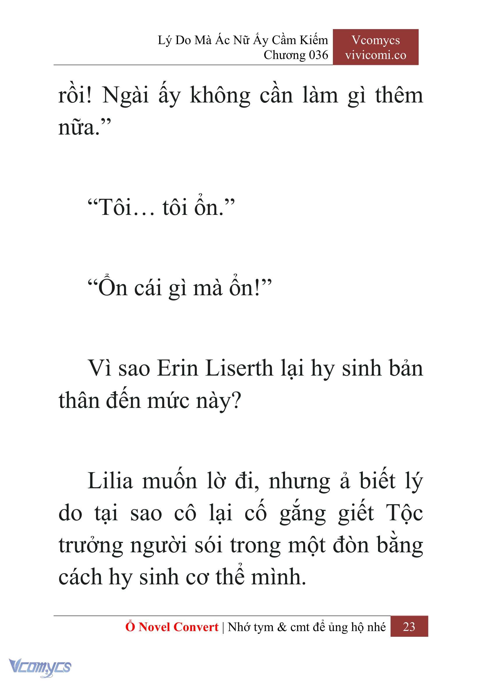[Novel] Lý Do Mà Ác Nữ Ấy Cầm Kiếm Chap 36 - Next Chap 37