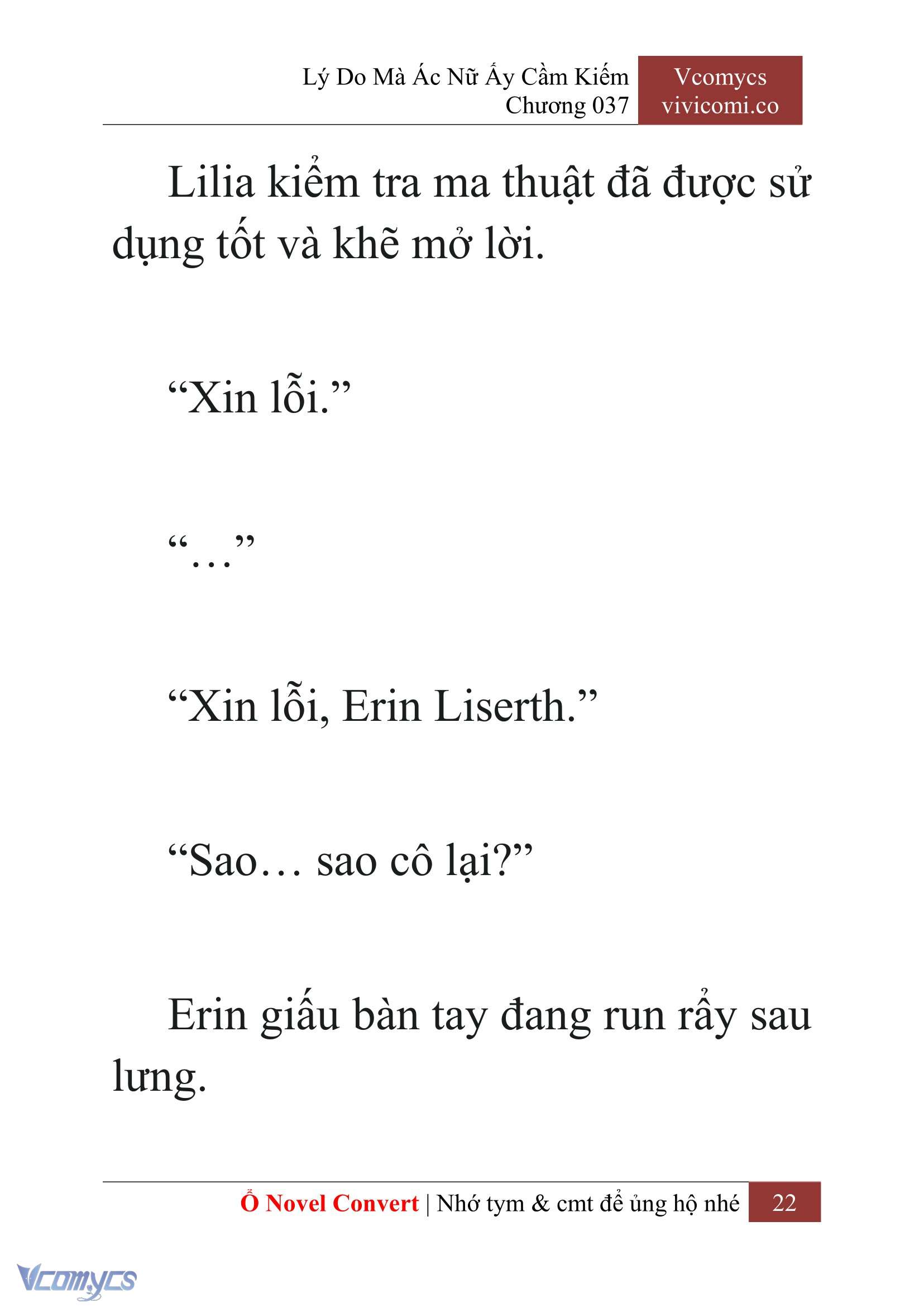 [Novel] Lý Do Mà Ác Nữ Ấy Cầm Kiếm Chap 37 - Next Chap 38