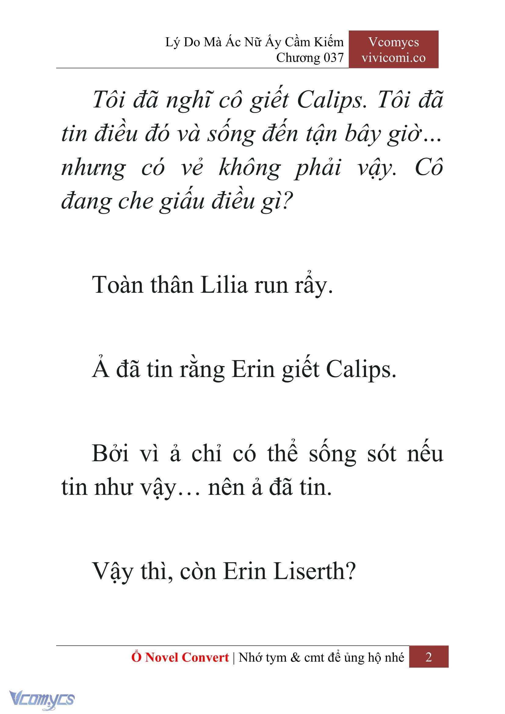 [Novel] Lý Do Mà Ác Nữ Ấy Cầm Kiếm Chap 37 - Next Chap 38