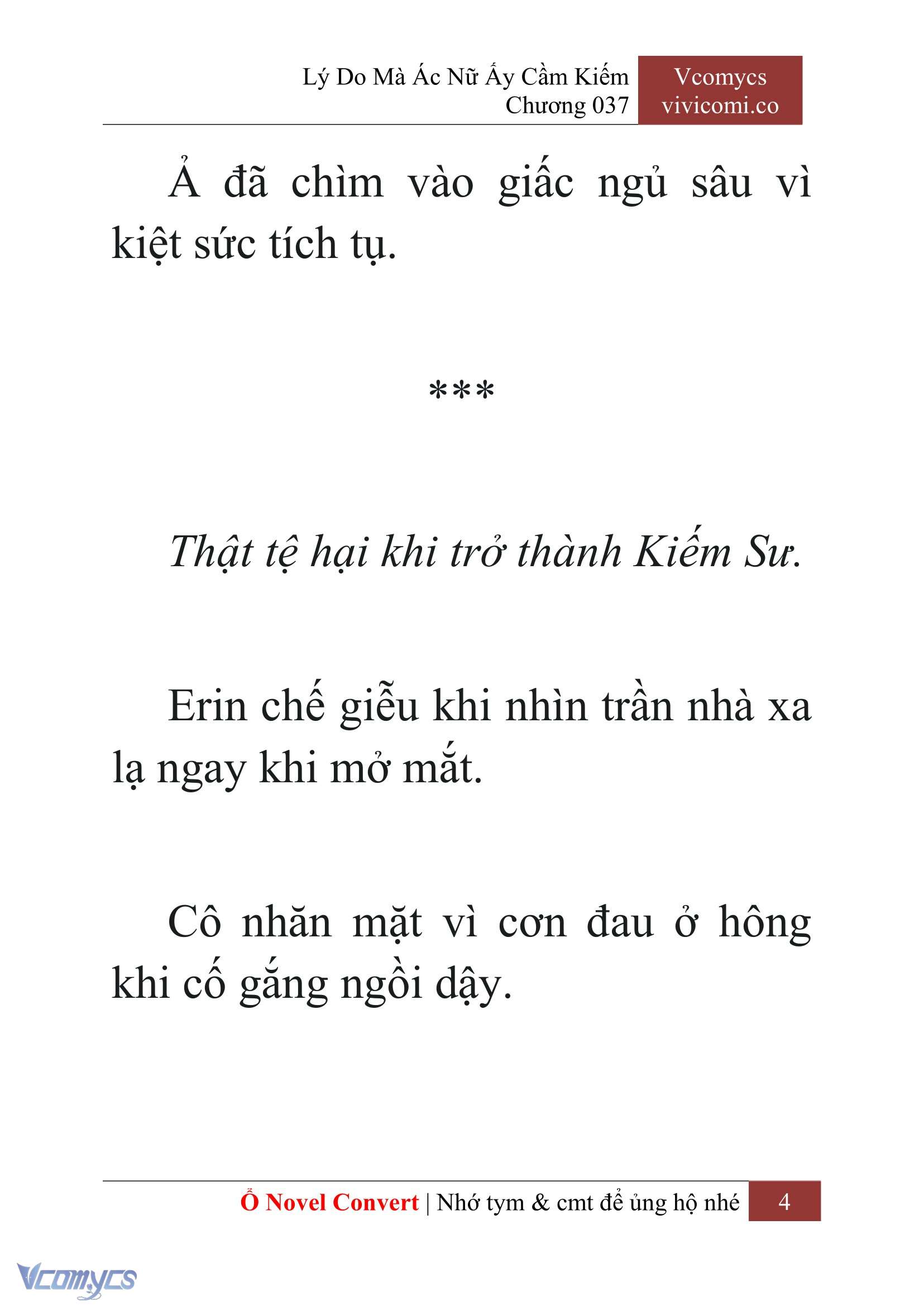 [Novel] Lý Do Mà Ác Nữ Ấy Cầm Kiếm Chap 37 - Next Chap 38