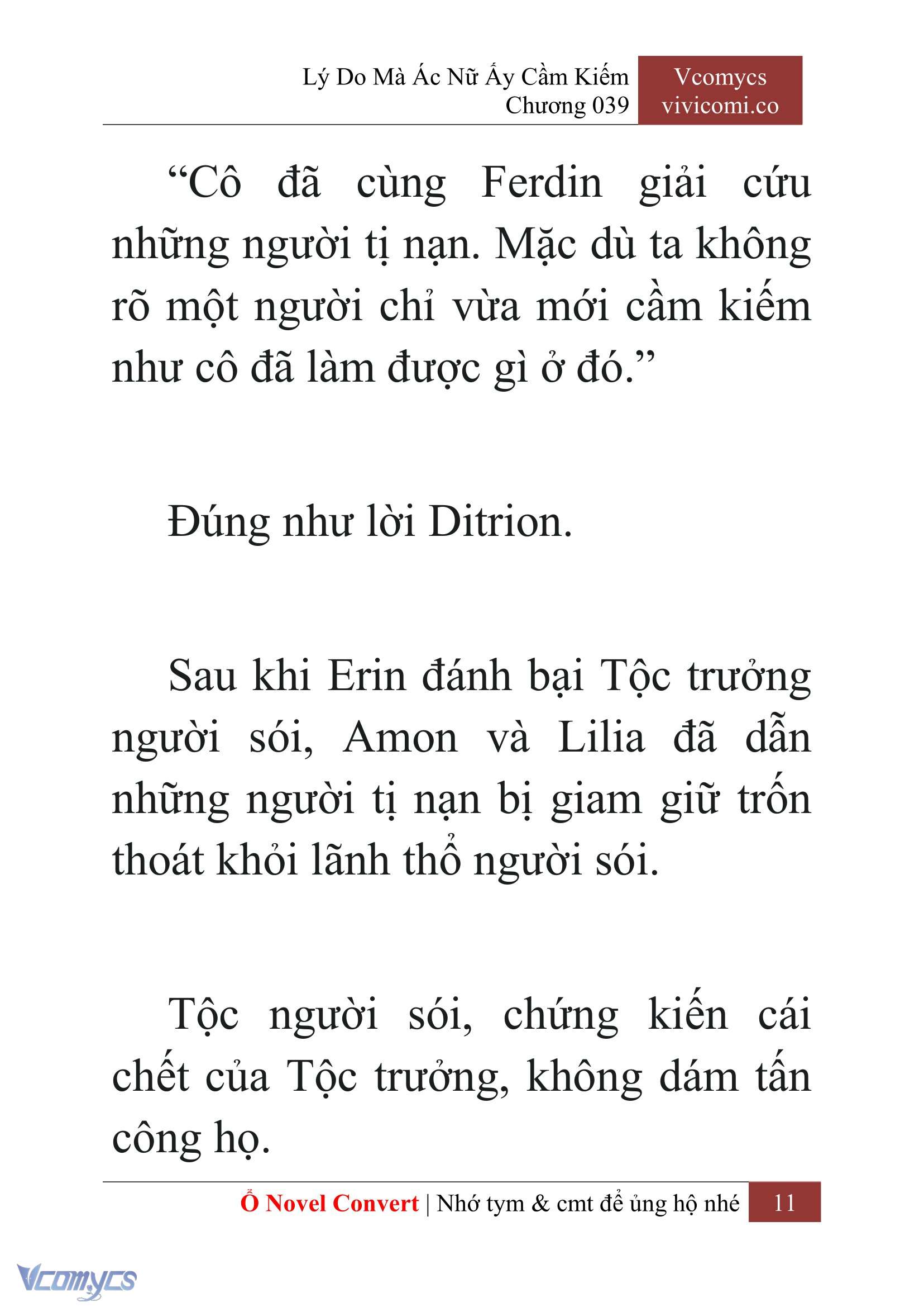 [Novel] Lý Do Mà Ác Nữ Ấy Cầm Kiếm Chap 39 - Next Chap 40