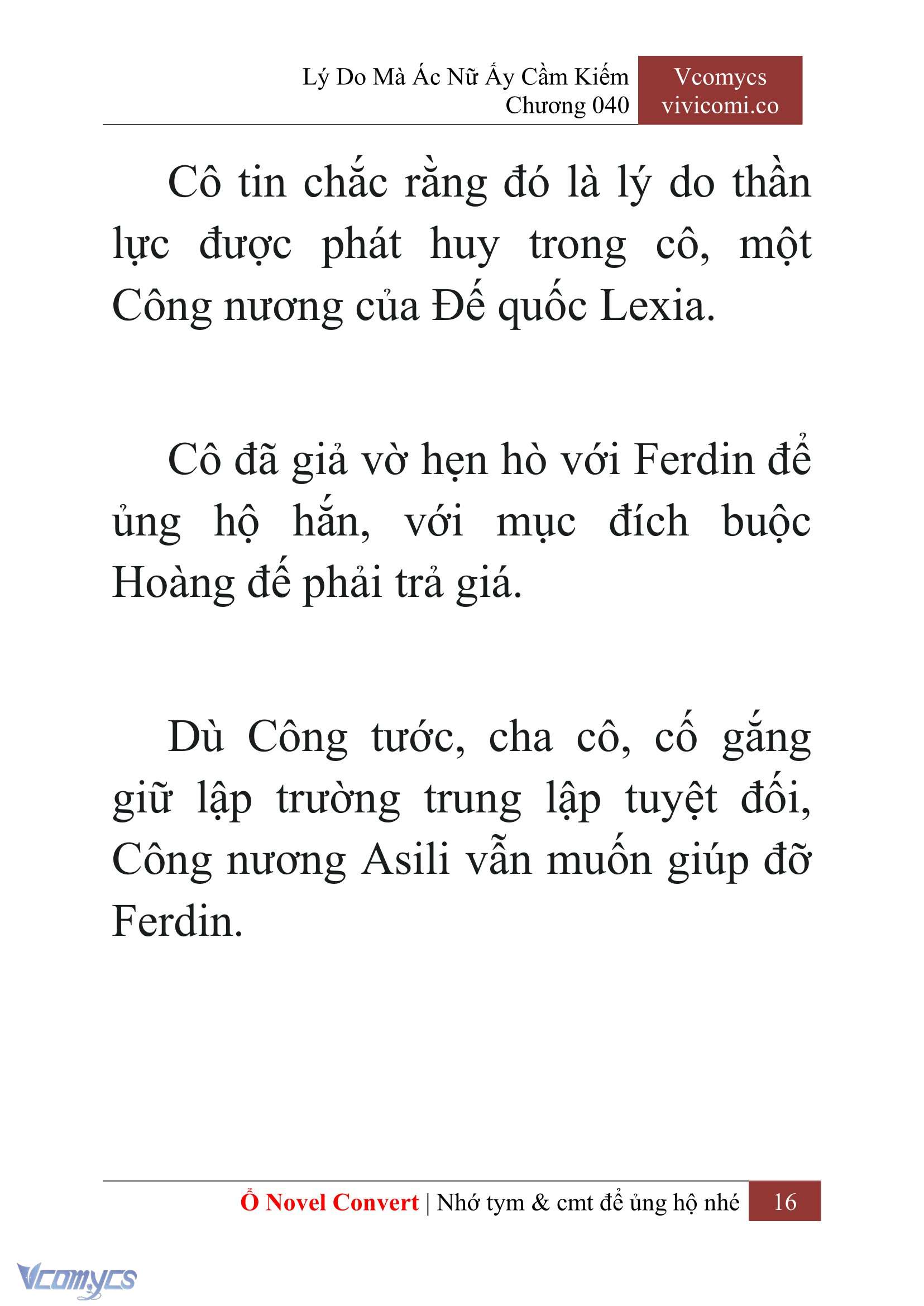 [Novel] Lý Do Mà Ác Nữ Ấy Cầm Kiếm Chap 40 - Next Chap 41