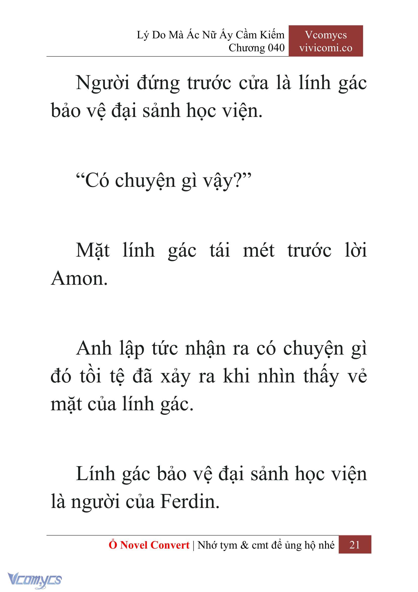[Novel] Lý Do Mà Ác Nữ Ấy Cầm Kiếm Chap 40 - Next Chap 41