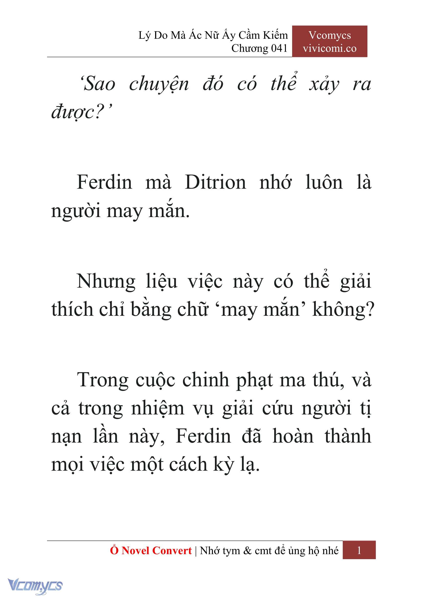 [Novel] Lý Do Mà Ác Nữ Ấy Cầm Kiếm Chap 41 - Next Chap 42