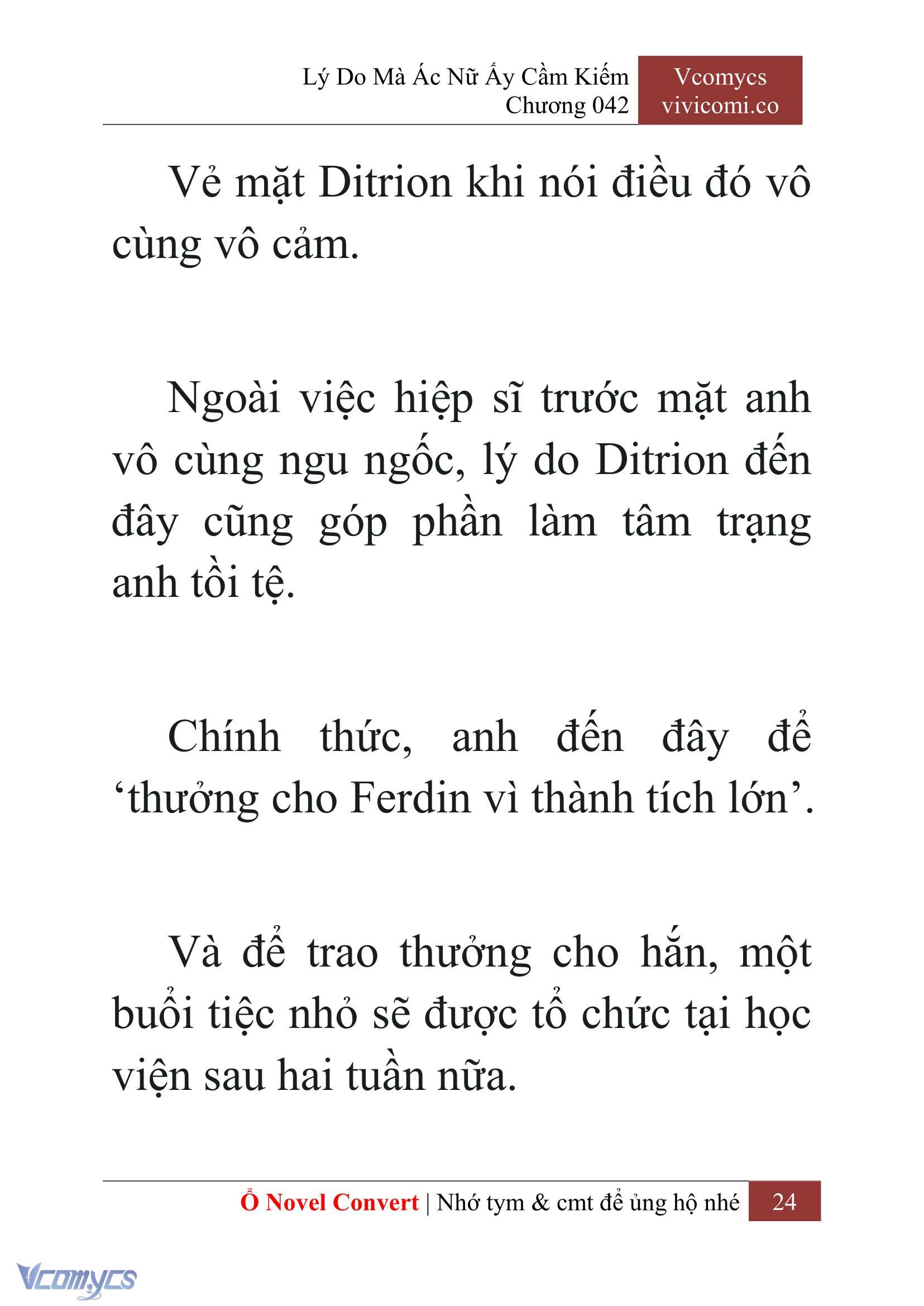 [Novel] Lý Do Mà Ác Nữ Ấy Cầm Kiếm Chap 42 - Next Chap 43