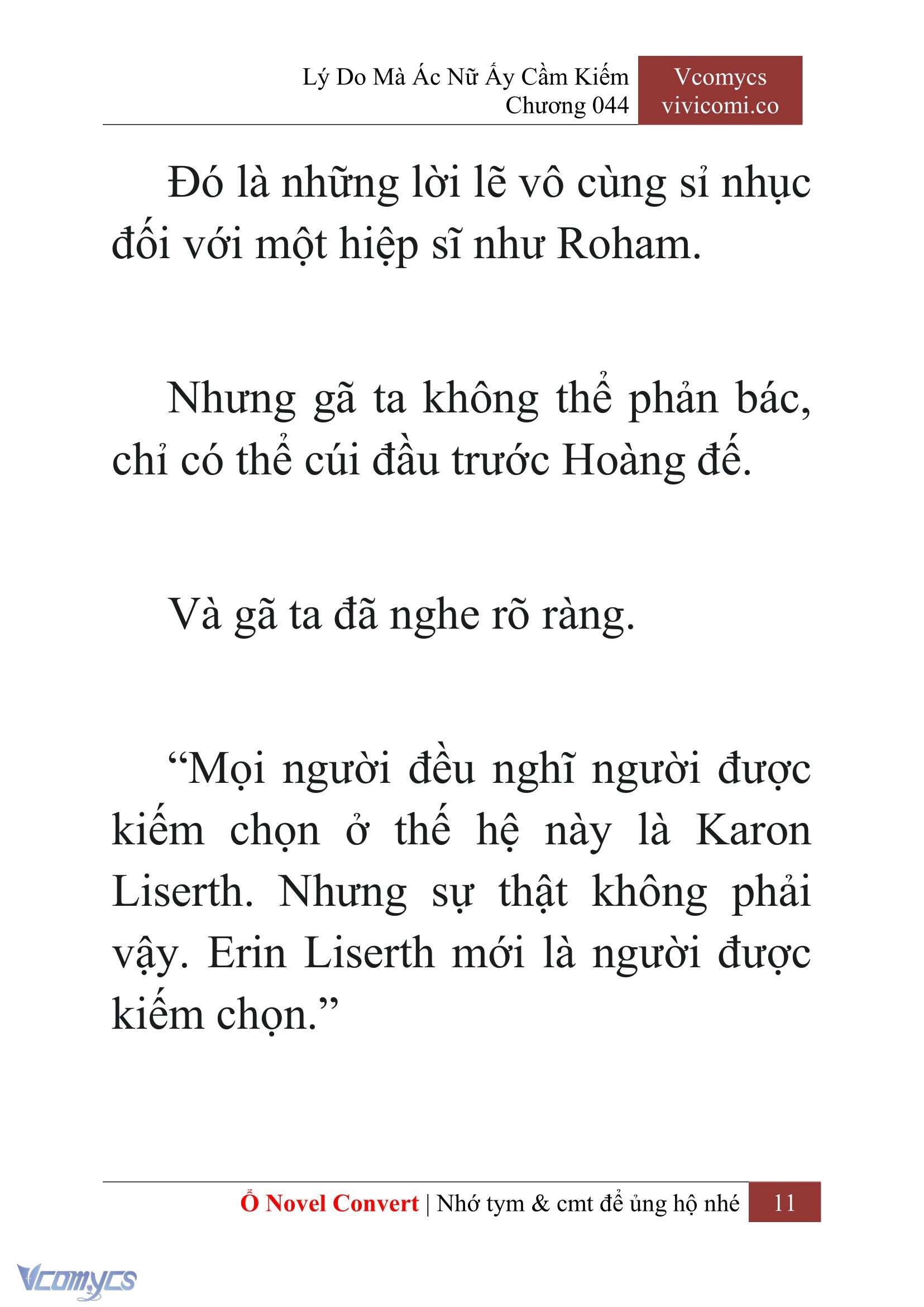 [Novel] Lý Do Mà Ác Nữ Ấy Cầm Kiếm Chap 44 - Next Chap 45