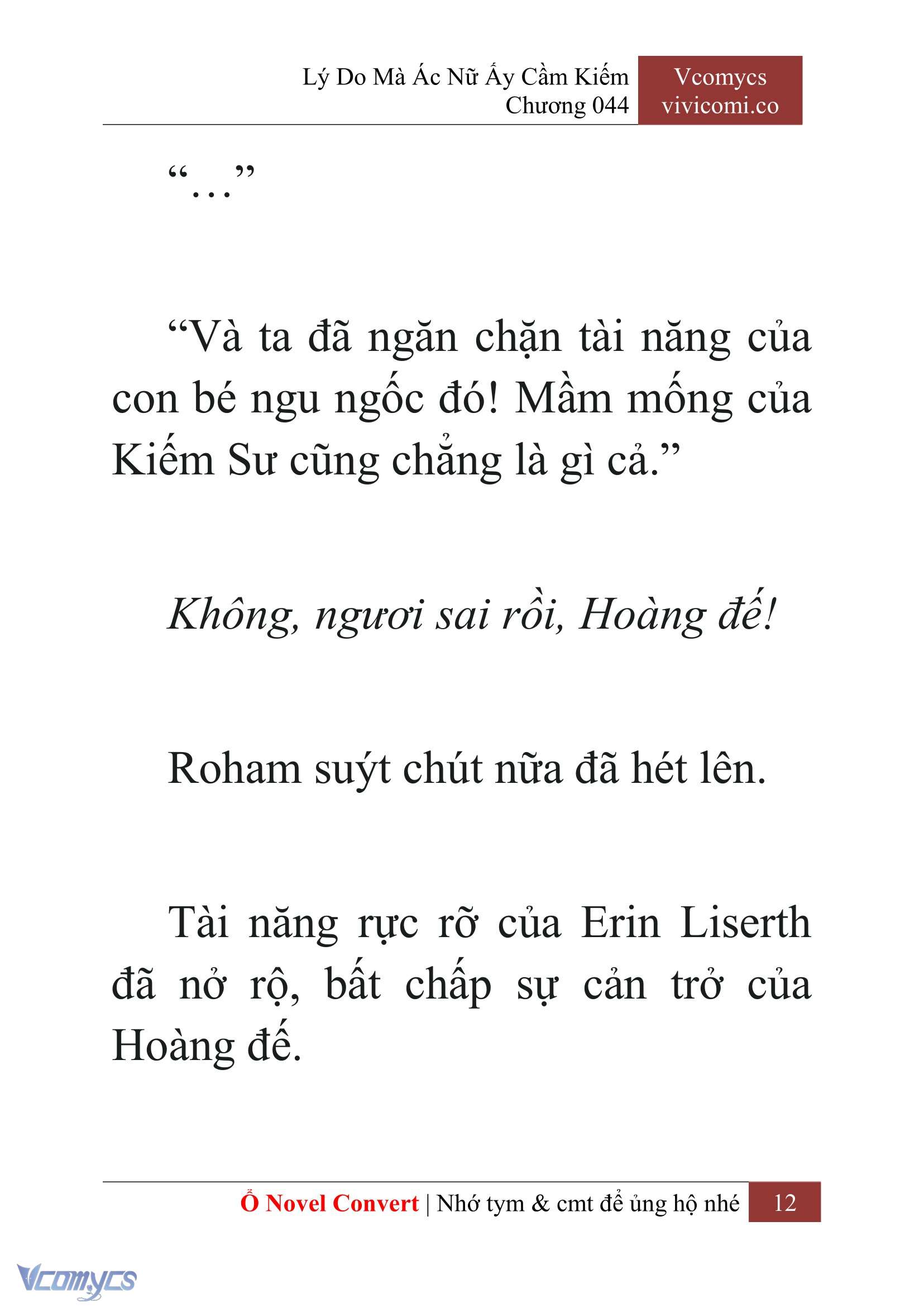 [Novel] Lý Do Mà Ác Nữ Ấy Cầm Kiếm Chap 44 - Next Chap 45