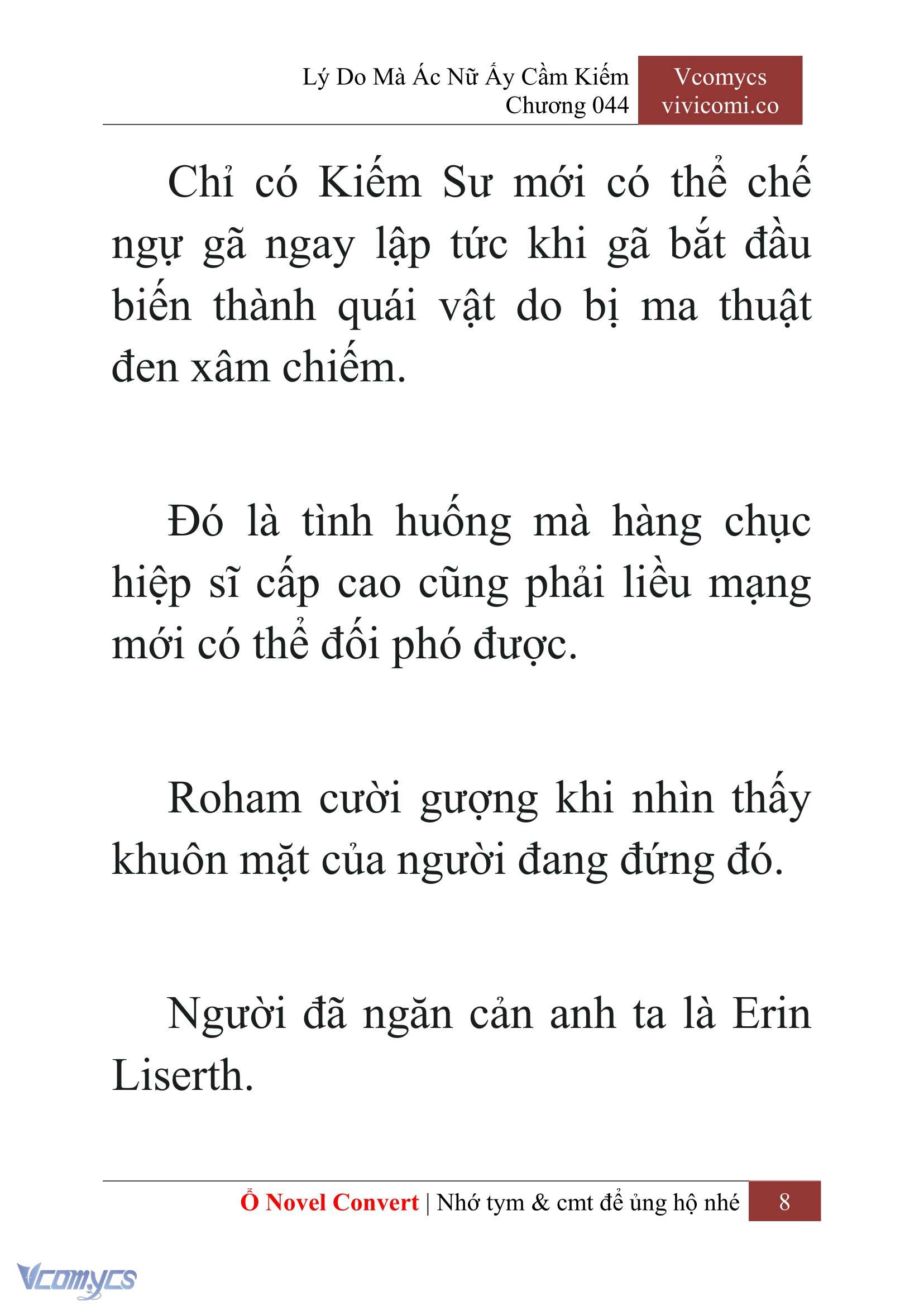 [Novel] Lý Do Mà Ác Nữ Ấy Cầm Kiếm Chap 44 - Next Chap 45
