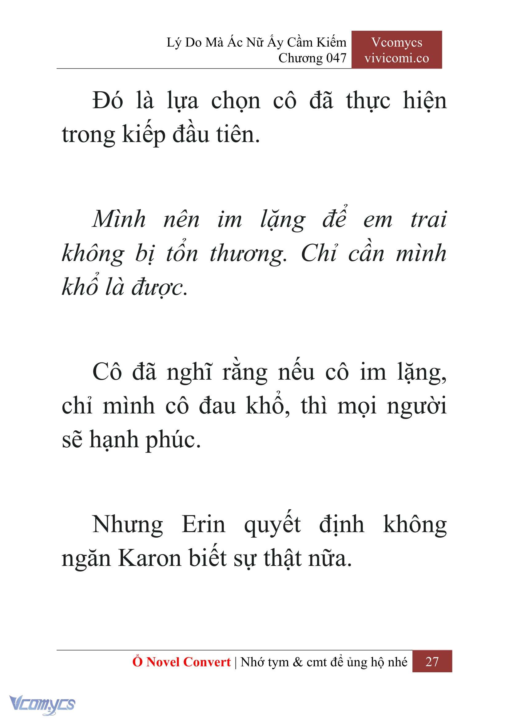 [Novel] Lý Do Mà Ác Nữ Ấy Cầm Kiếm Chap 47 - Next Chap 48