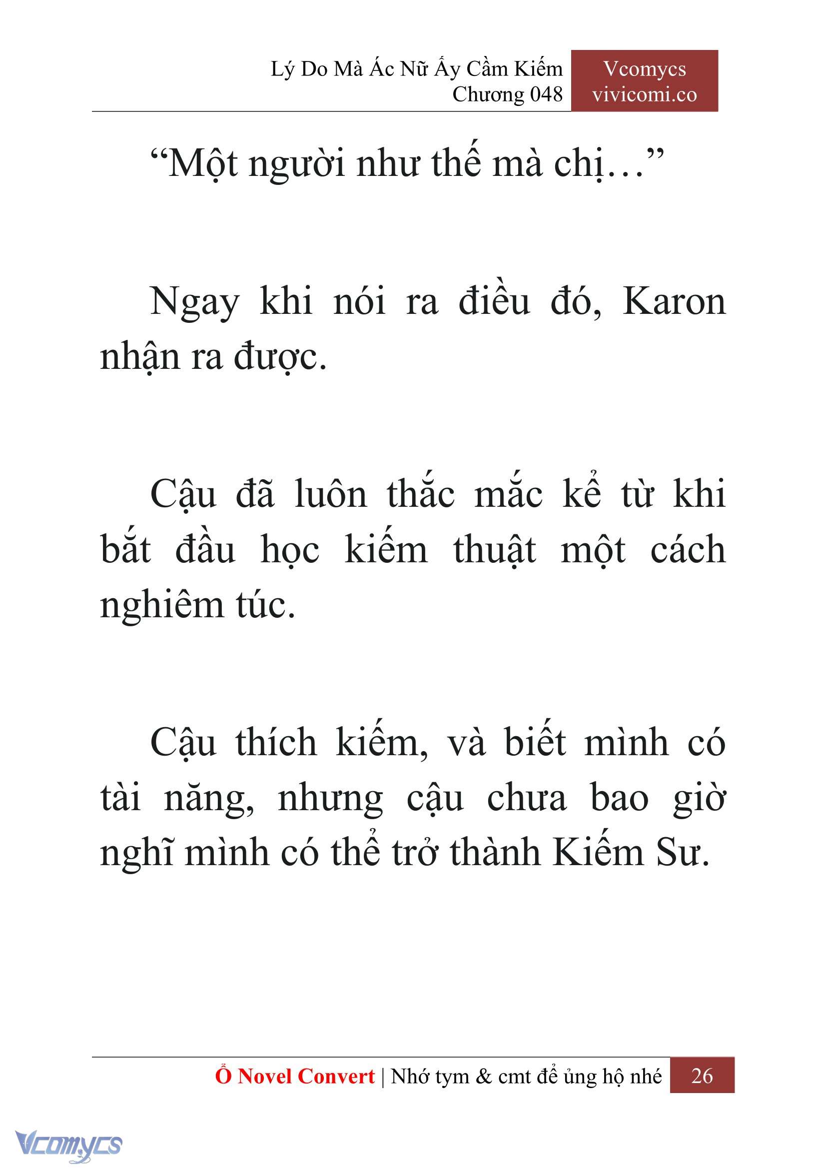 [Novel] Lý Do Mà Ác Nữ Ấy Cầm Kiếm Chap 48 - Next Chap 49