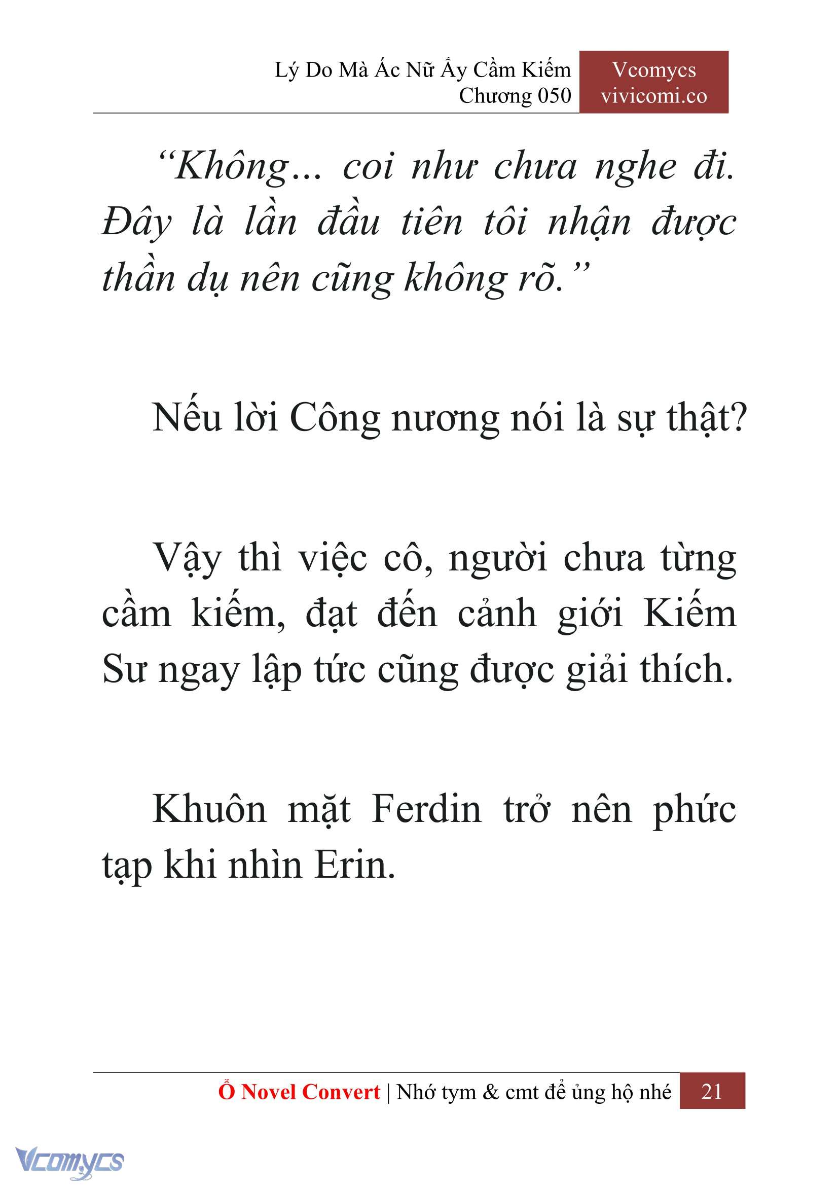 [Novel] Lý Do Mà Ác Nữ Ấy Cầm Kiếm Chap 50 - Next Chap 51